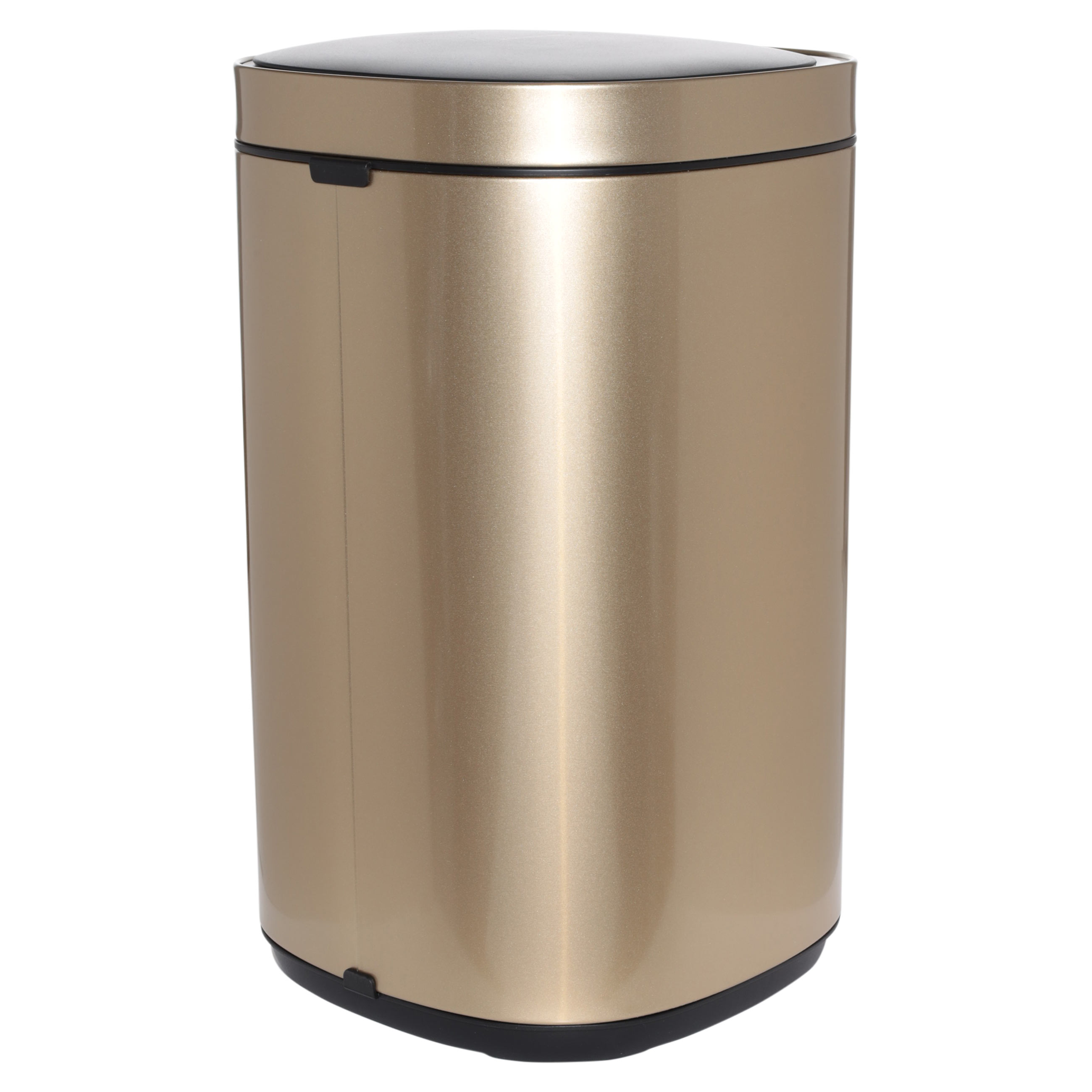 Trash can, 40 l, touch-sensitive, steel/plastic, gold, Sensor bin, image-0