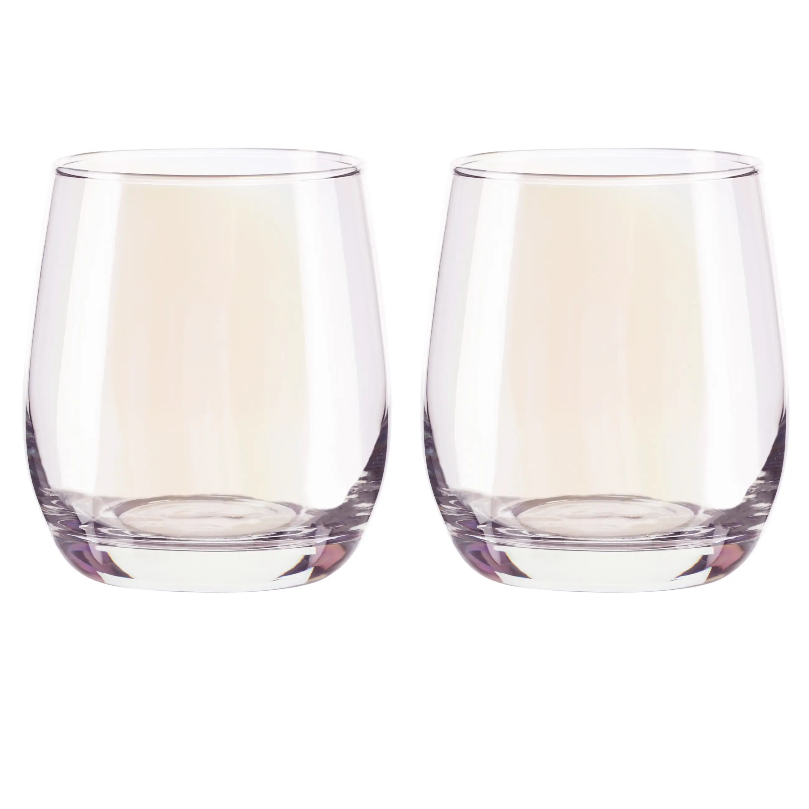 Glass, 9 cm, 350 ml, 2 pcs, glass, mother of pearl, Floyd polar, image-0