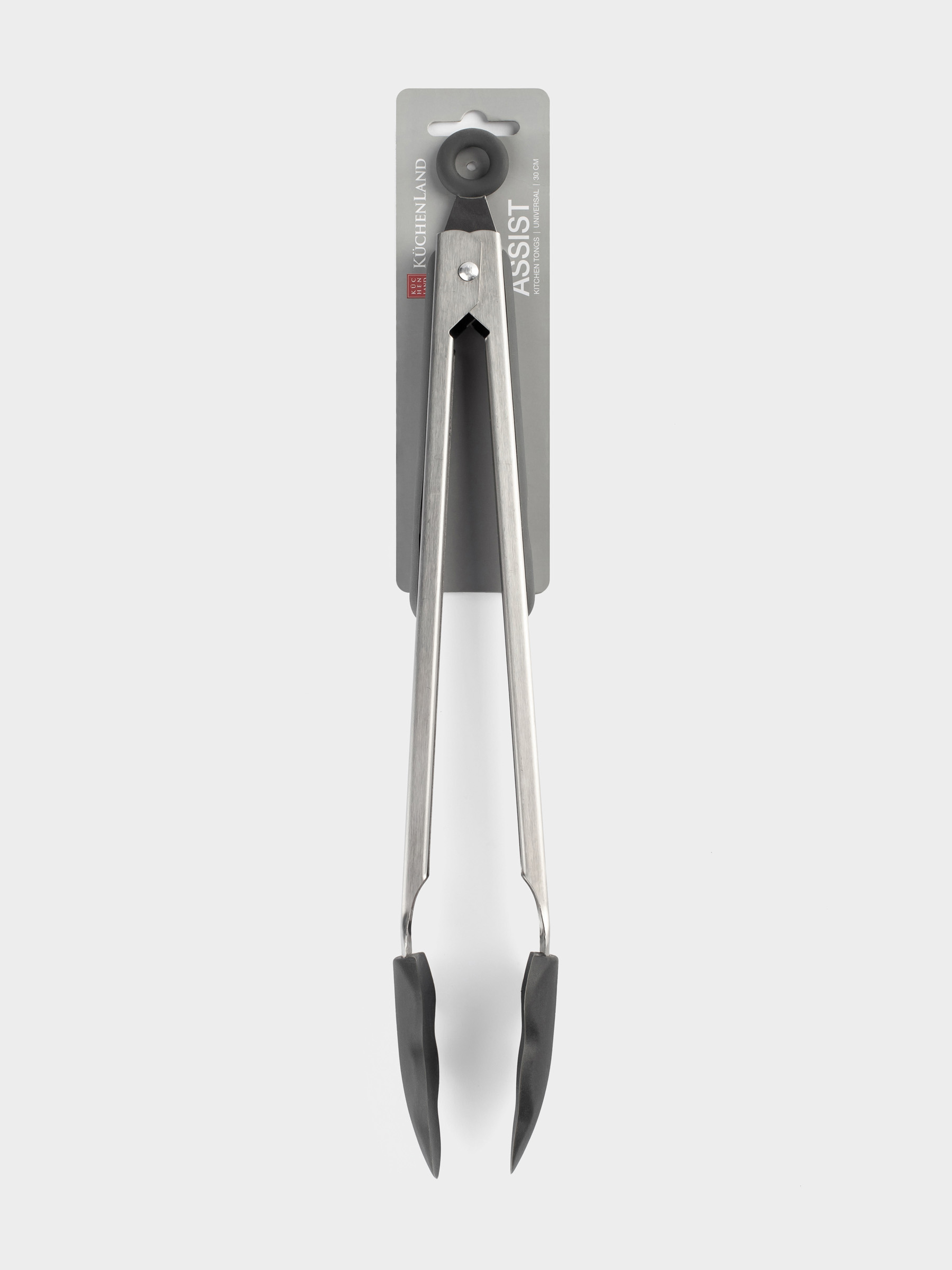 Kitchen tongs, 34 cm, steel / silicone, grey, Assist, image-6