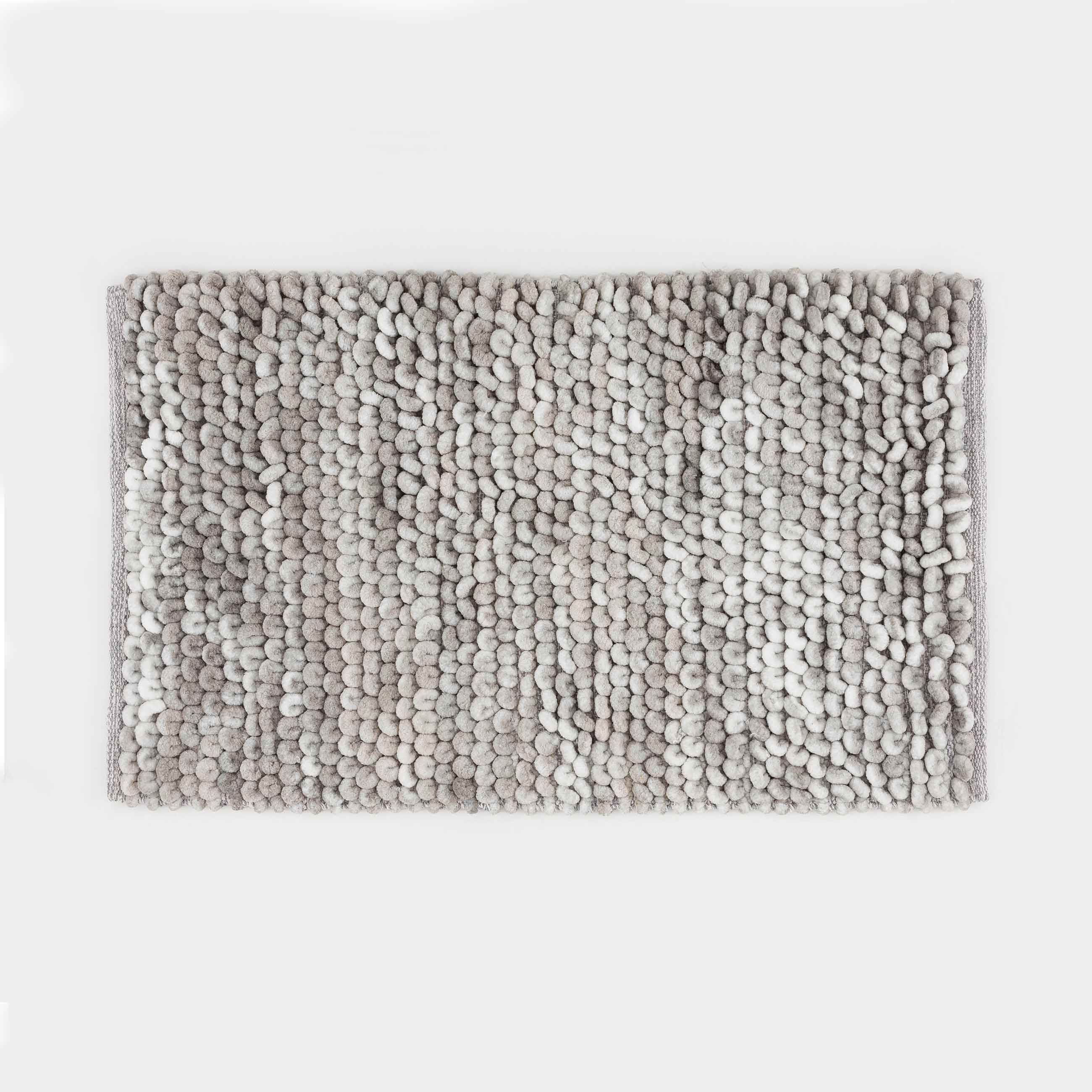 Mat, 50x80 cm, polyester/cotton, grey, Bubbles, image-0
