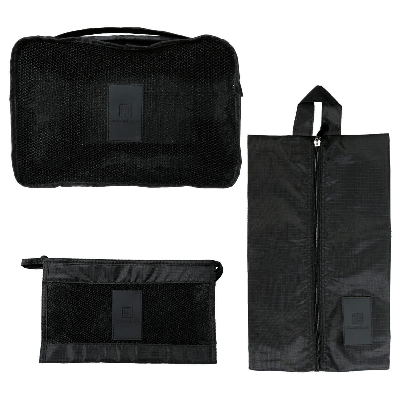 Travel Organizer Set, 3 pcs, Polyester, Black, Easy Travel