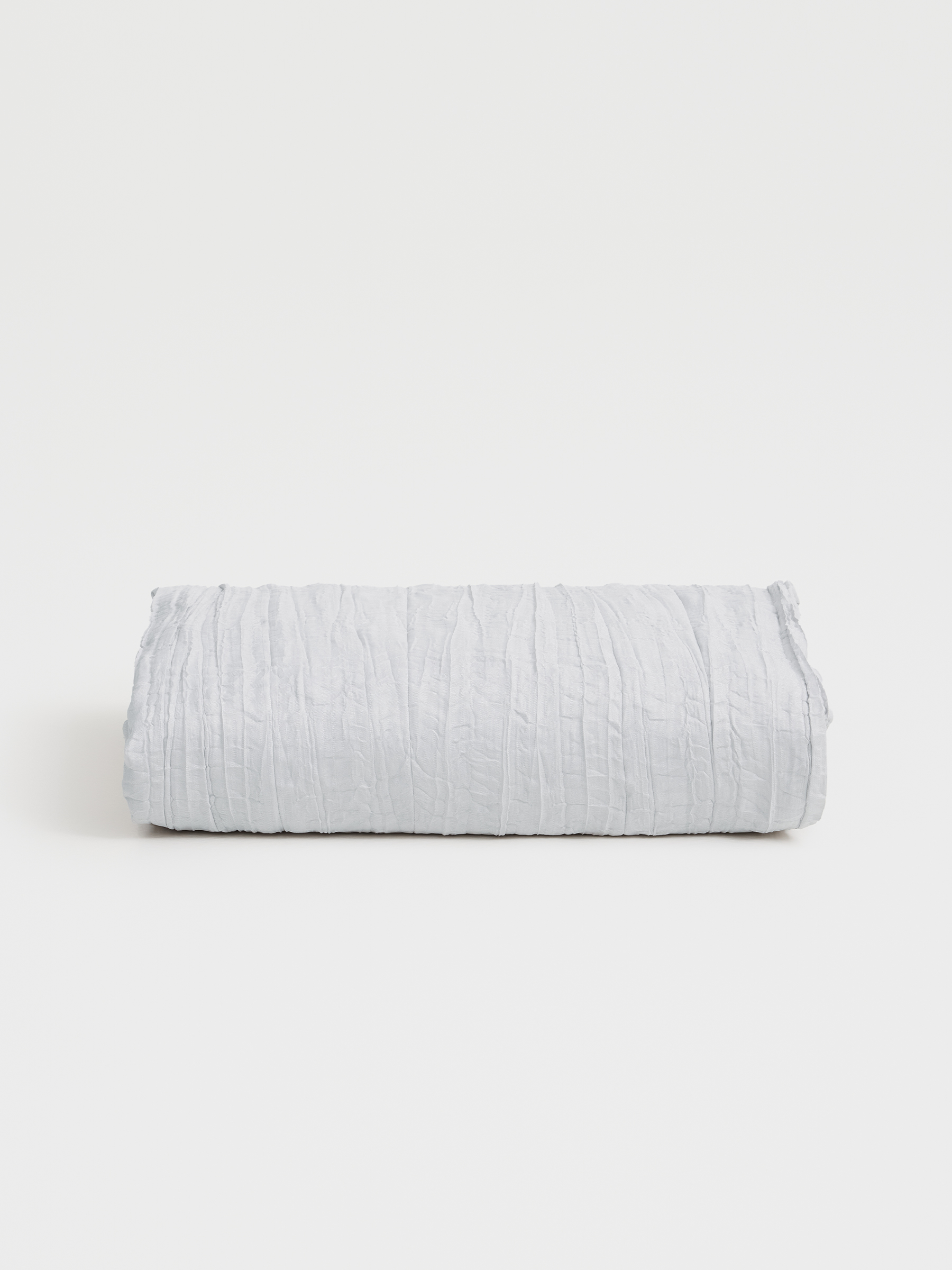 Tablecloth, 170x250 cm, polyester, Light gray, Crumpled effect, Dented, image-7