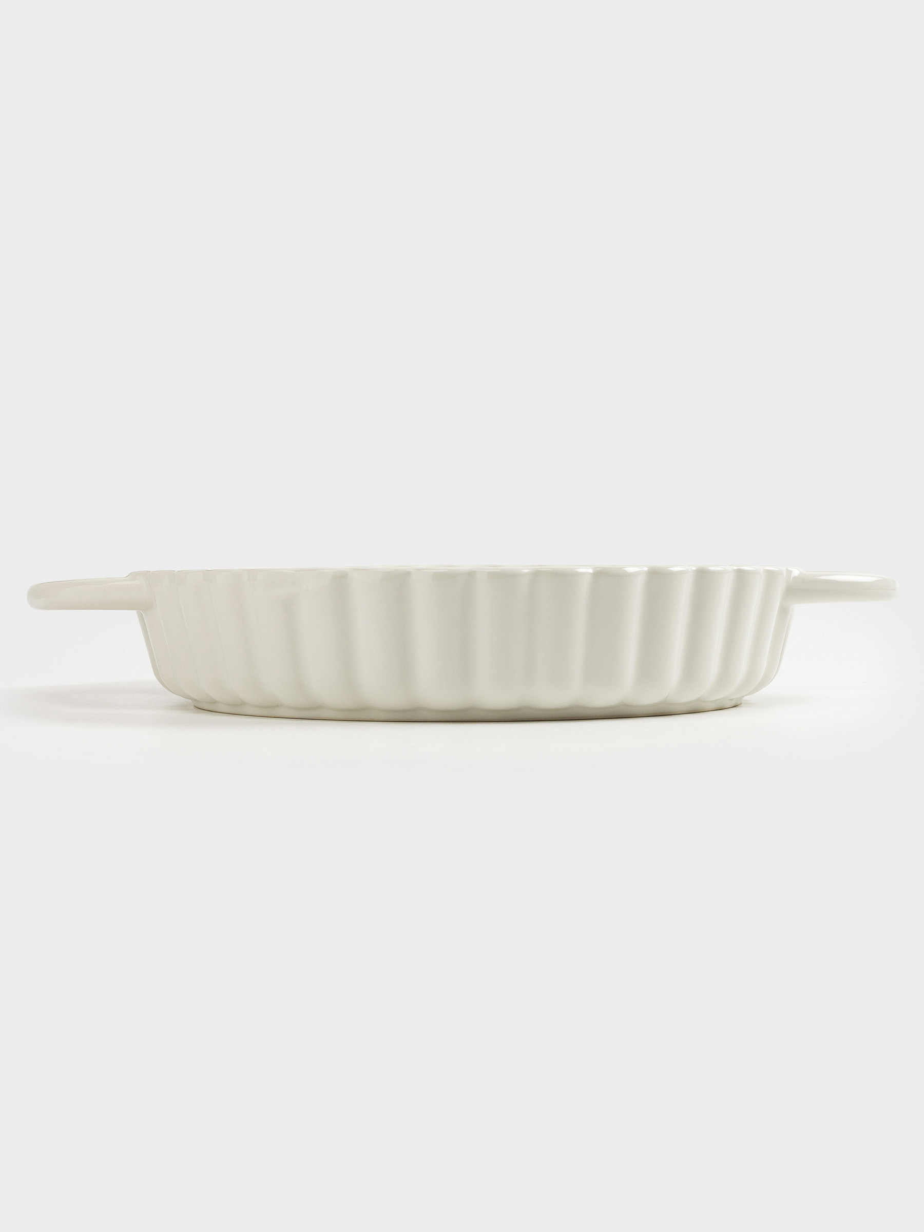 Baking dish, 28 cm, ceramic, round, milk, Cakes ivory, image-3