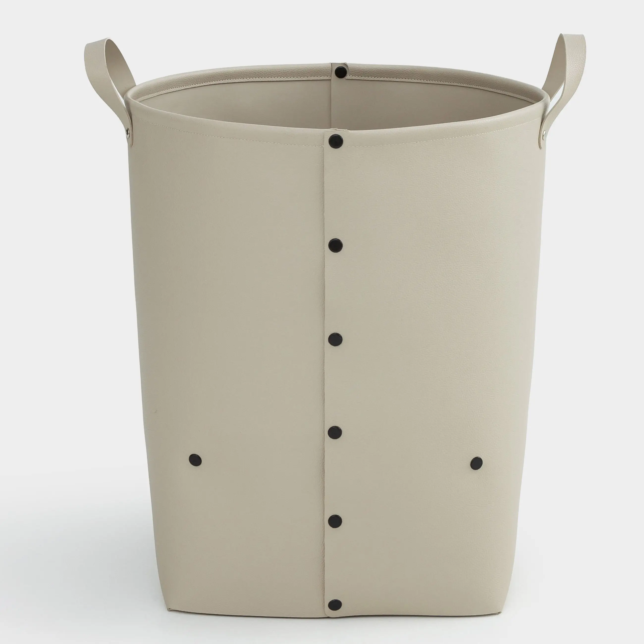 Storage bag, 30x30x45 cm, with handles, PU leather, Rectangular, Beige, Rock, image-0