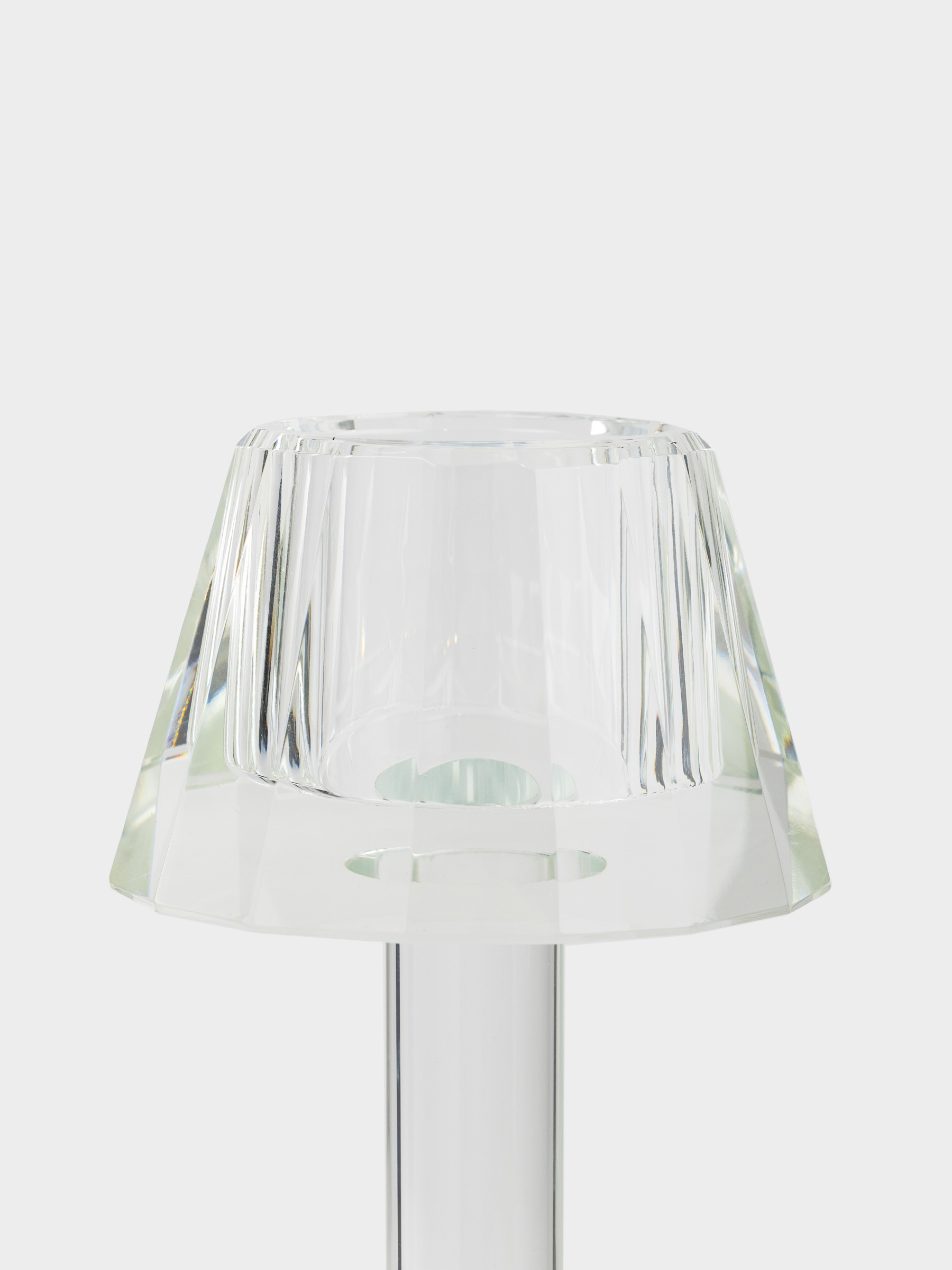 Candlestick, 18 cm, for a tea candle, on a leg, crystal glass, Floor lamp, Lux crystal, image-2