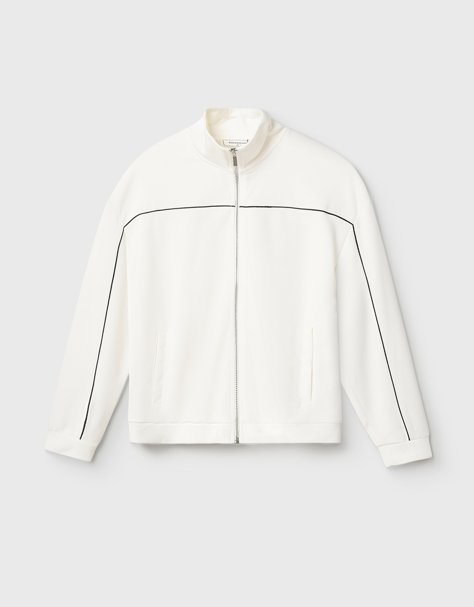 Women's sweatshirt, size S, zipper, cotton / viscose/spandex, milky, Alice, image-7