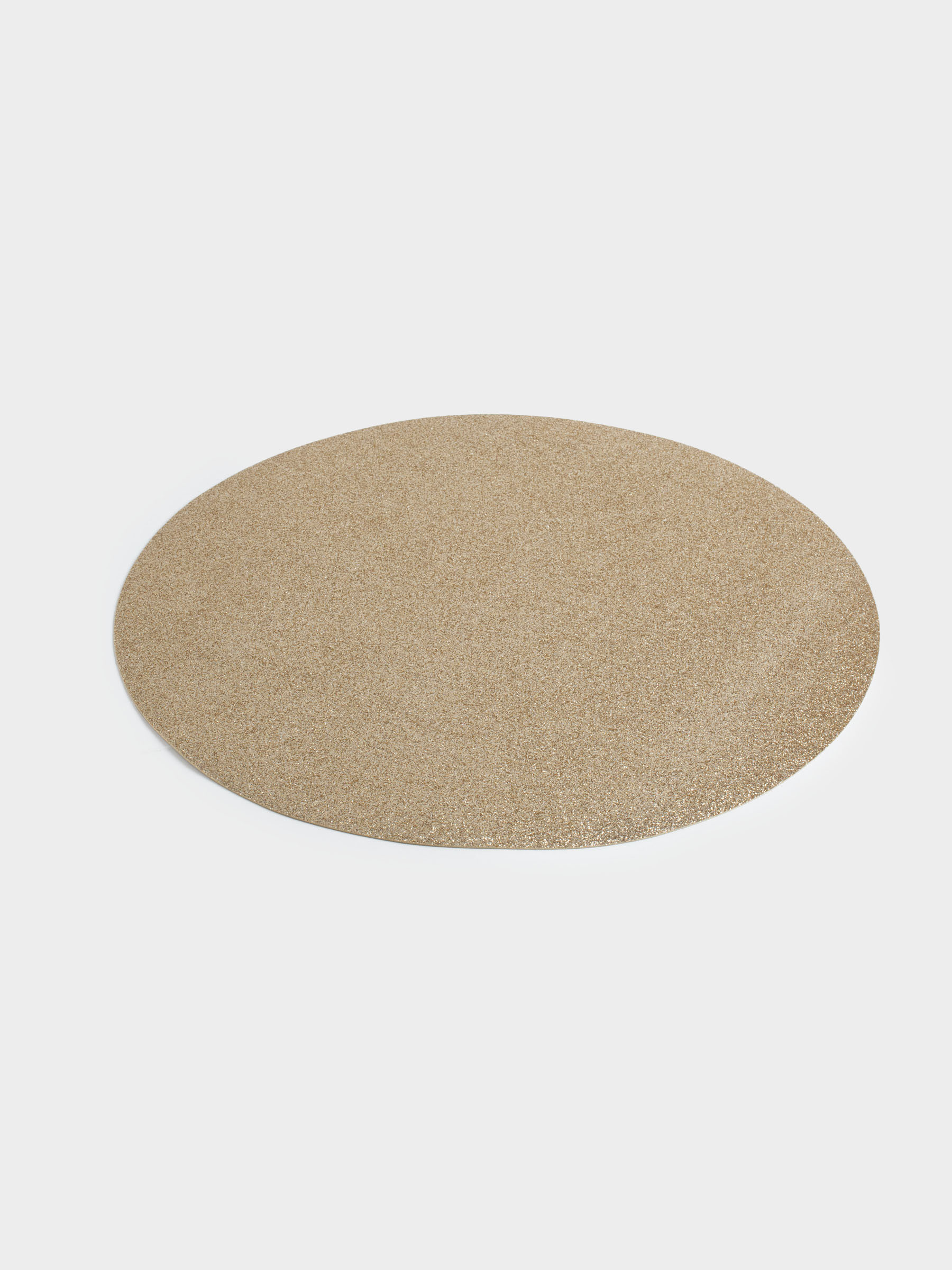 Placemat, 38 cm, PVC, round, champagne, Glitter mat, image-3