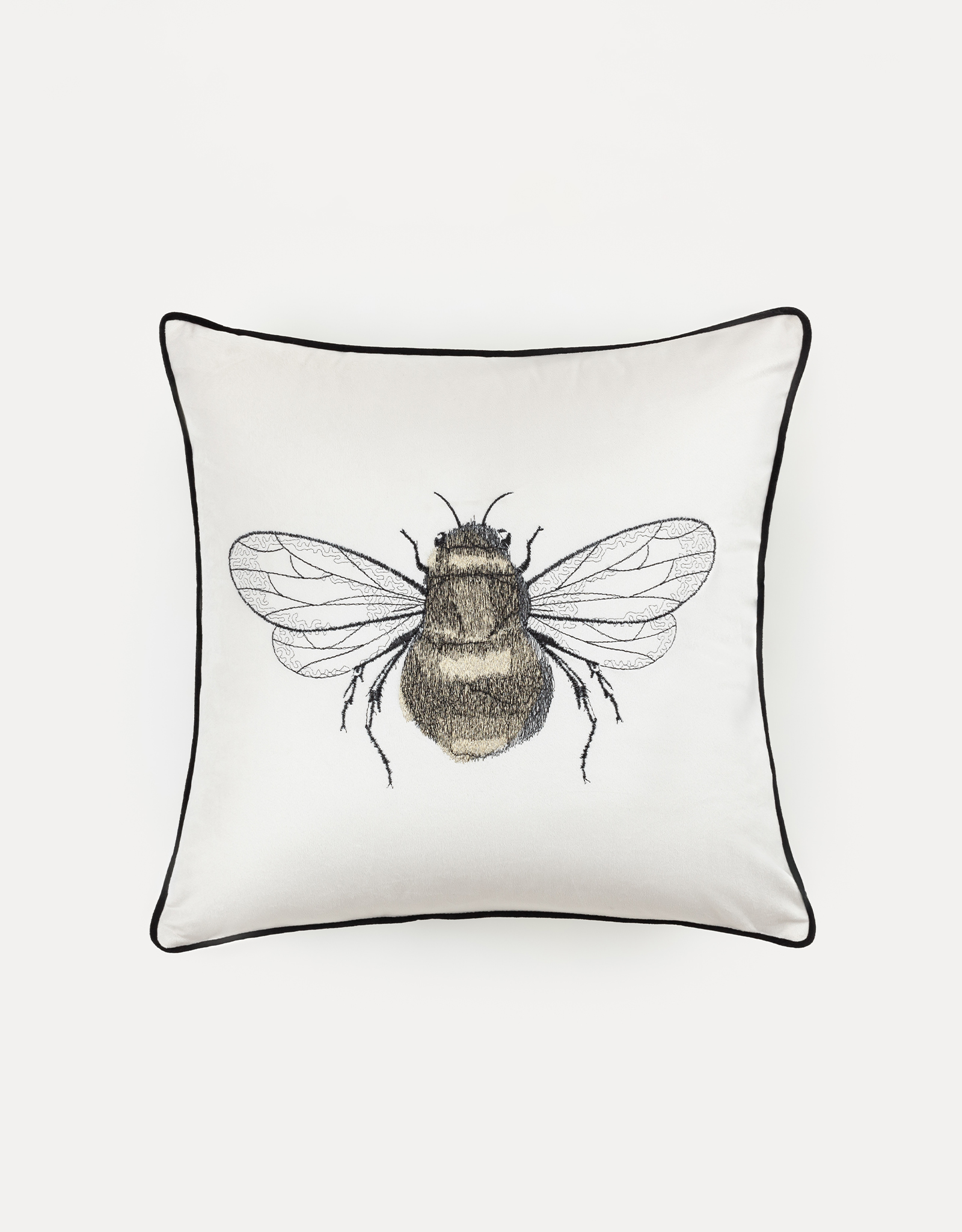 Decorative pillow, 45x45, corduroy, milk, Bumblebee, Bugs
