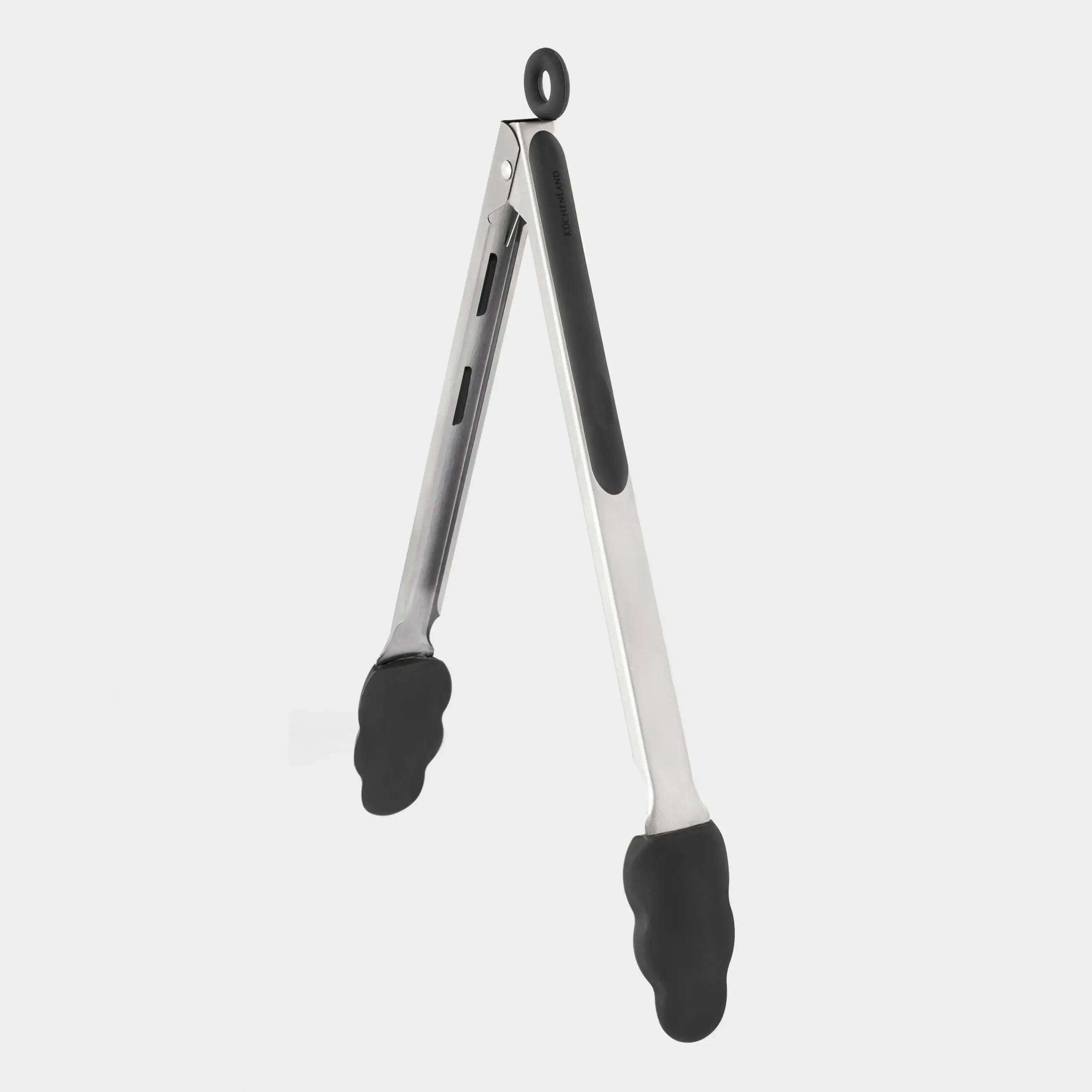 Kitchen tongs, 34 cm, steel / silicone, grey, Assist
