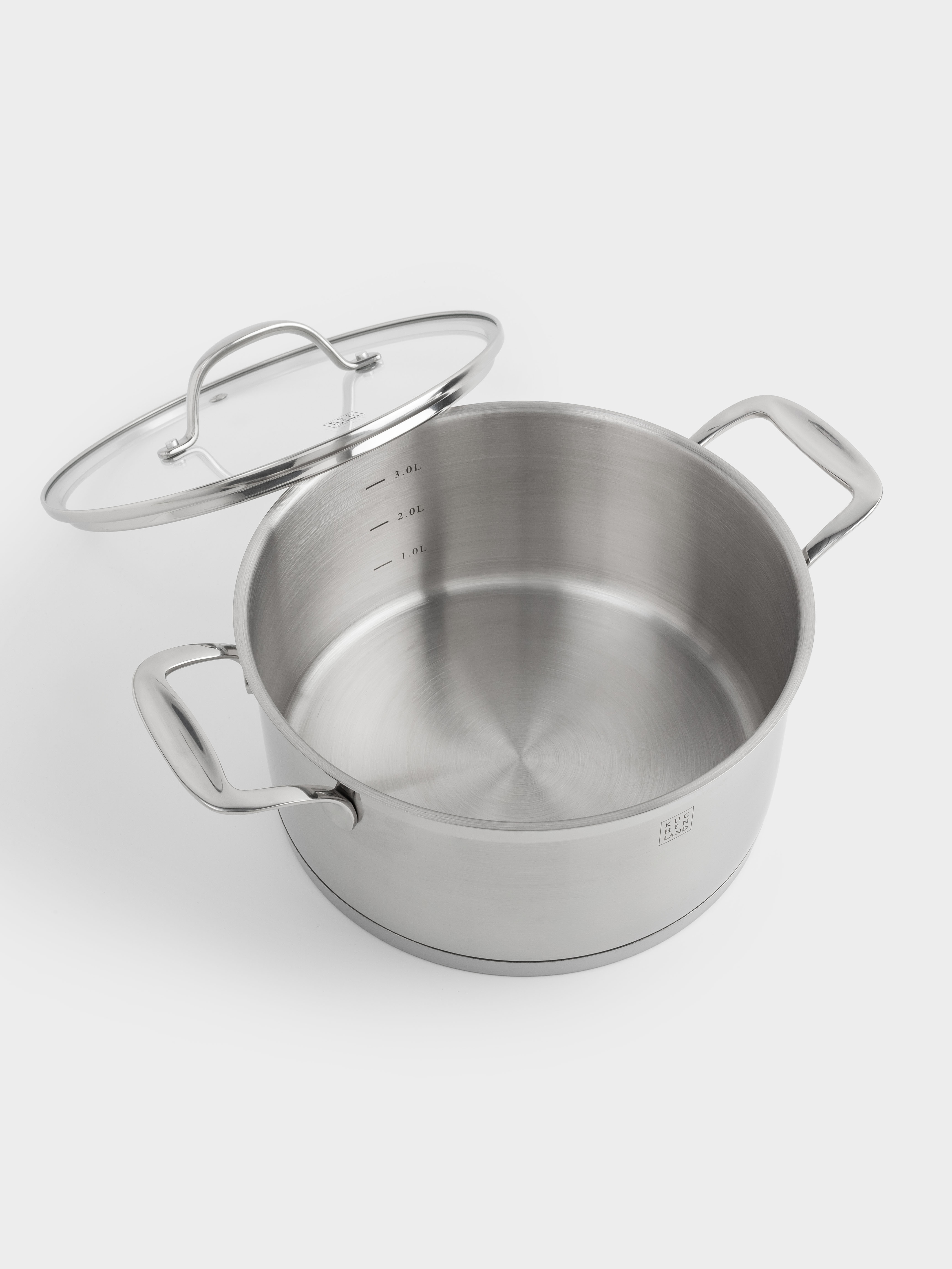 Pot with Lid, 22 cm, 4 l, Silver Stone, image-3
