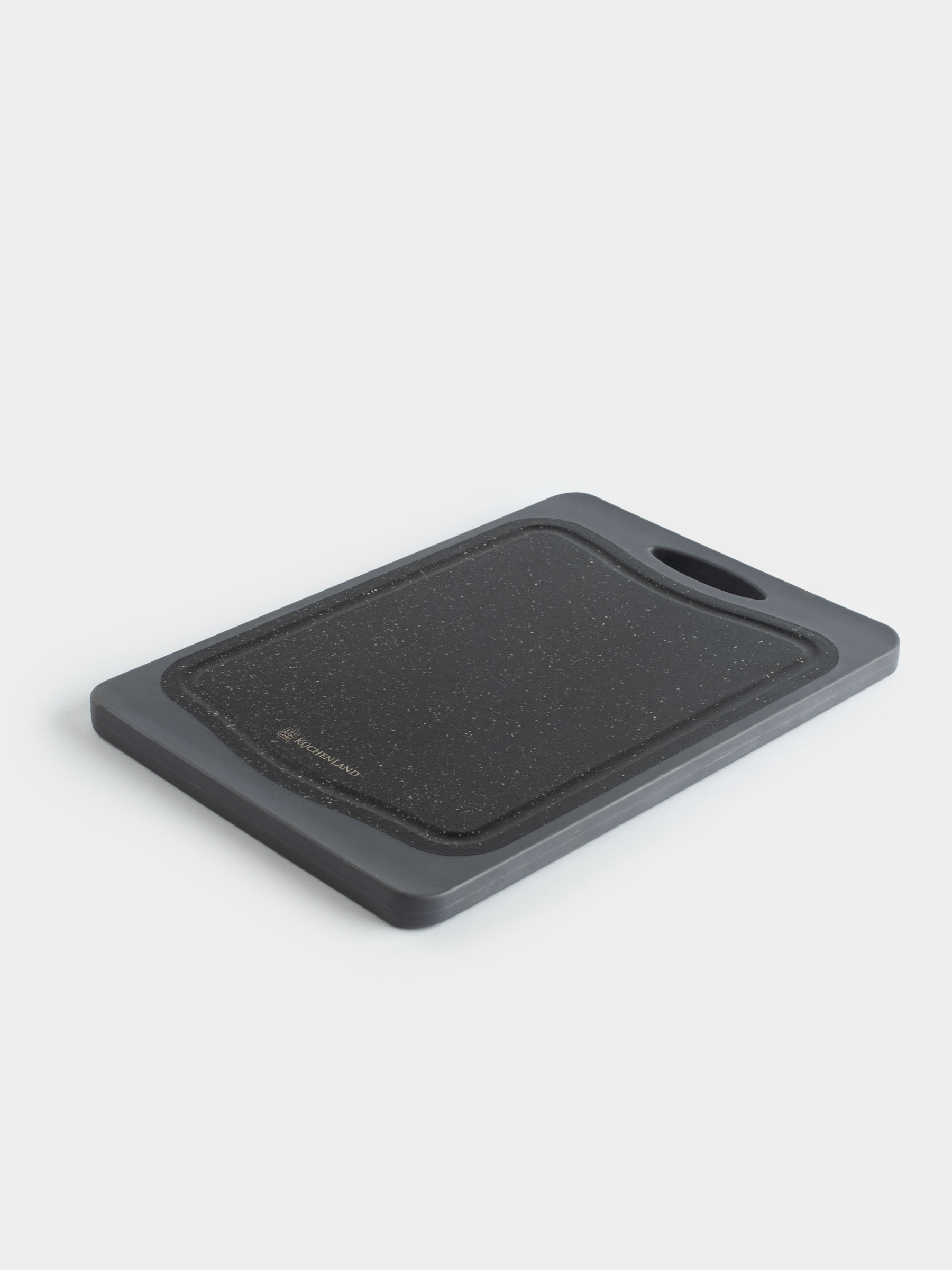 Chopping board, 33x23 cm, 2-sided, Bamboo/Plastic, black, Marble Bamboo, image-4