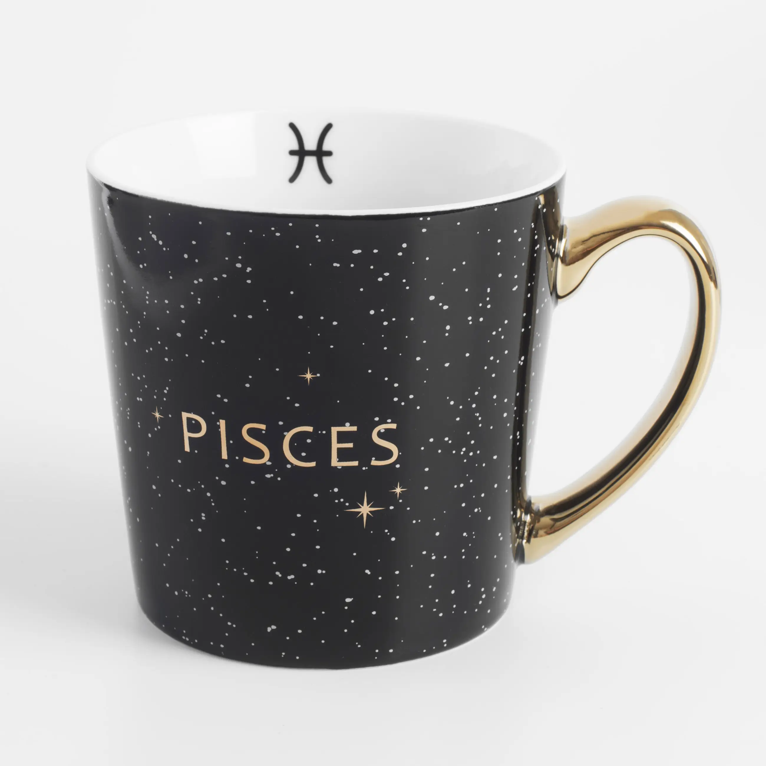 Mug, 500 ml, porcelain N, black, Pisces, Zodiac, image-0