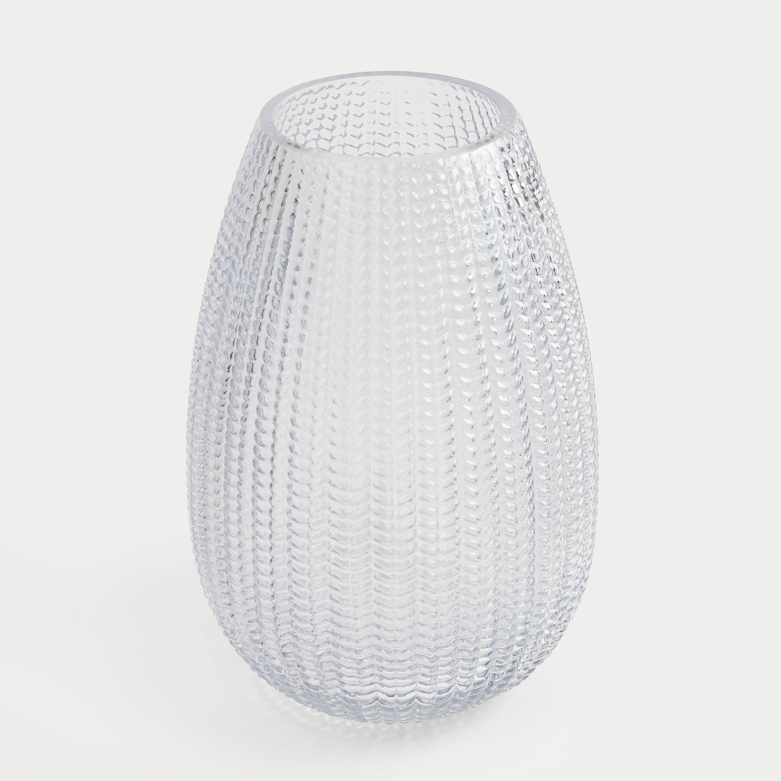 Flower vase, 26 cm, glass, gray-blue, Fantasy, image-1