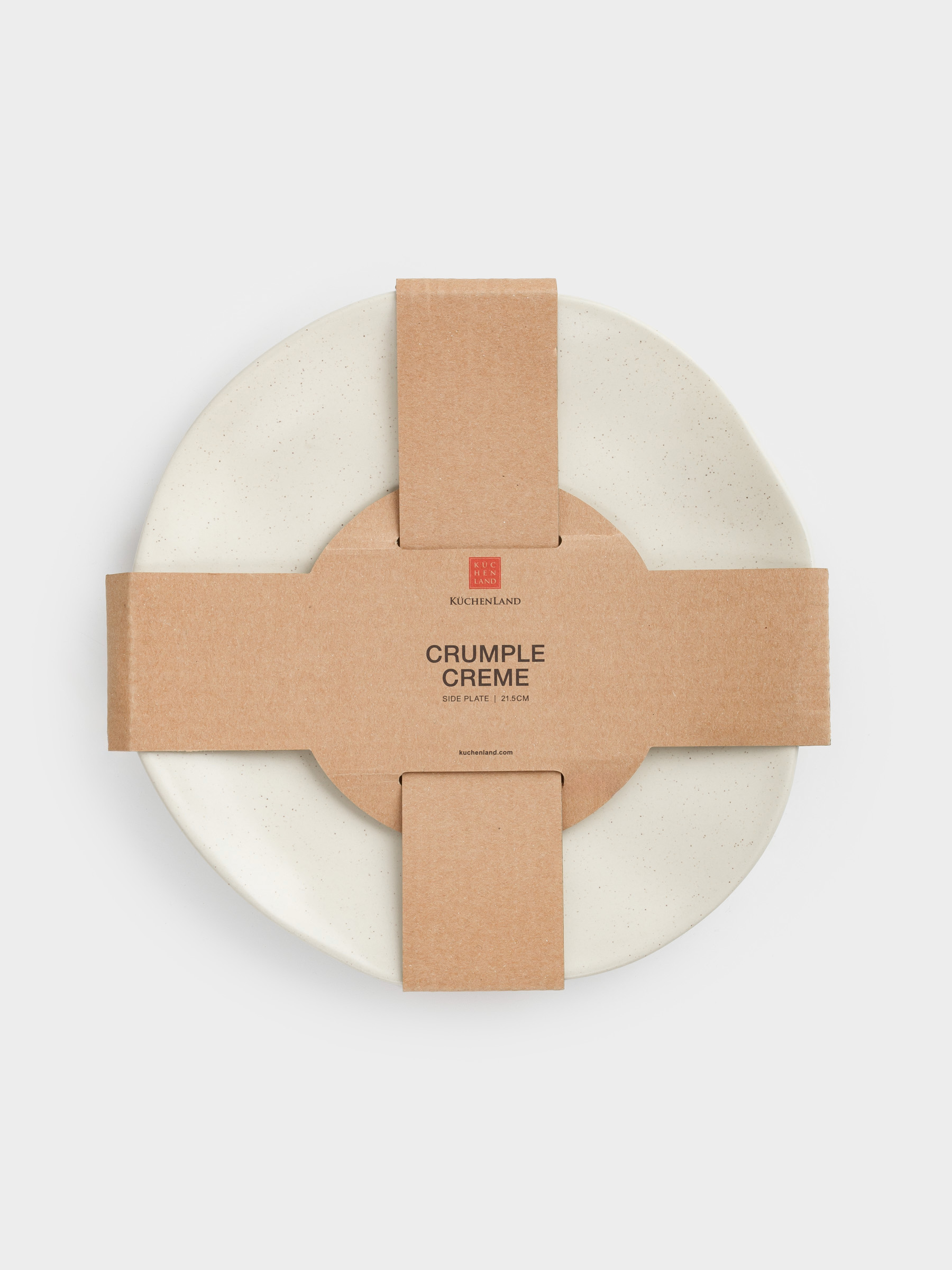 Snack plate, 23 cm, ceramic, milky, Crumpled effect, Crumple creme, image-6