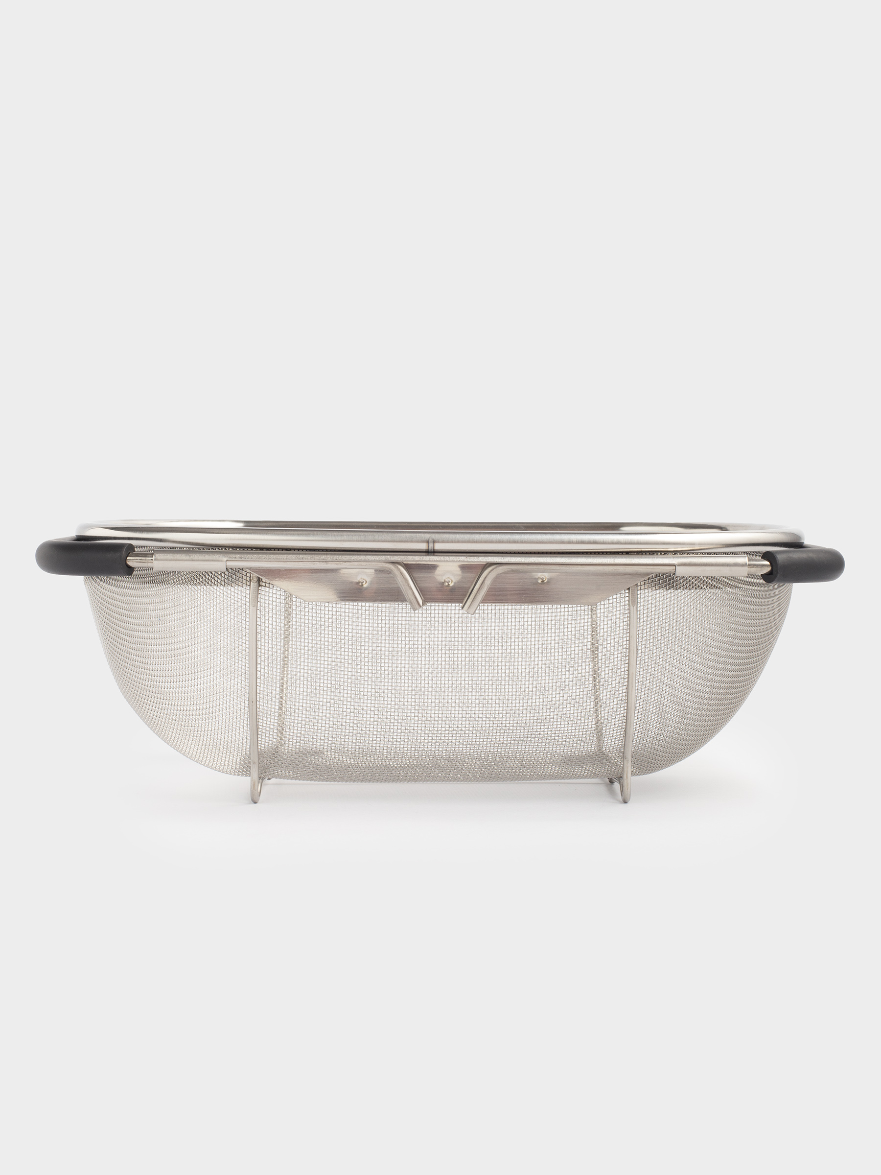 Colander, 27 / 40x18 cm, on the sink, sliding, steel / PVC, black, Tammy, image-4