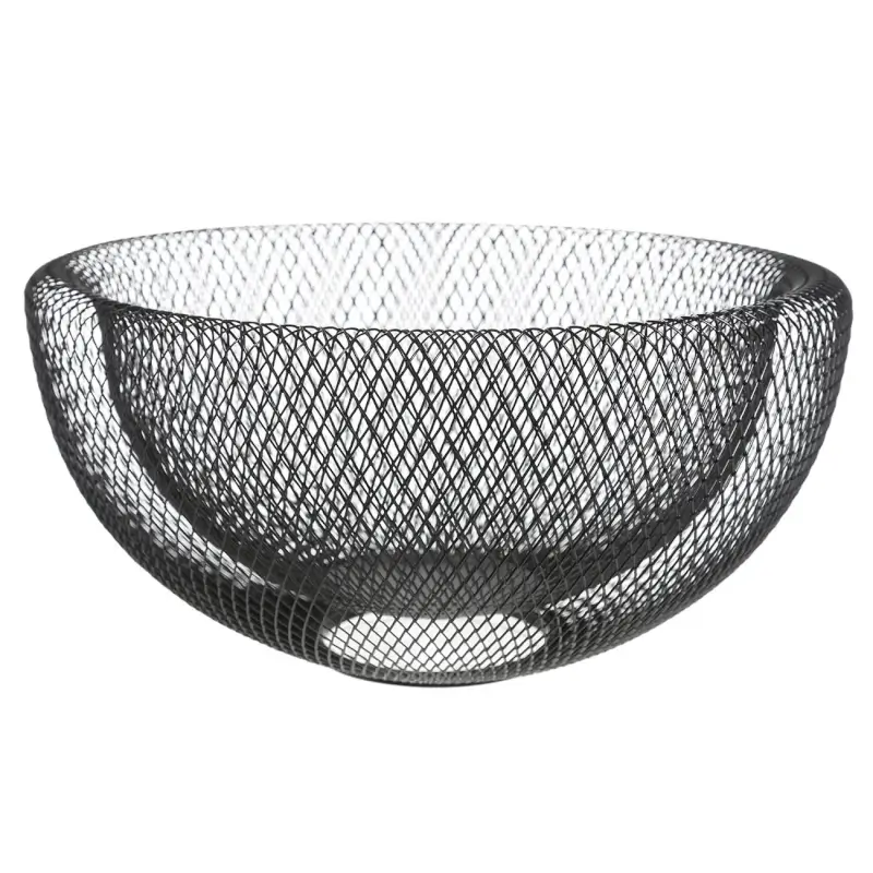 Fruit basket, 30 cm, metal, black, Mesh, Twist cell ,image-0