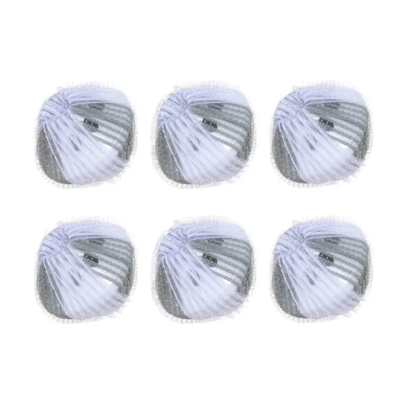 Washing ball, 5 cm, 6 pcs, with the effect of collecting wool, nylon, gray, Washing ball