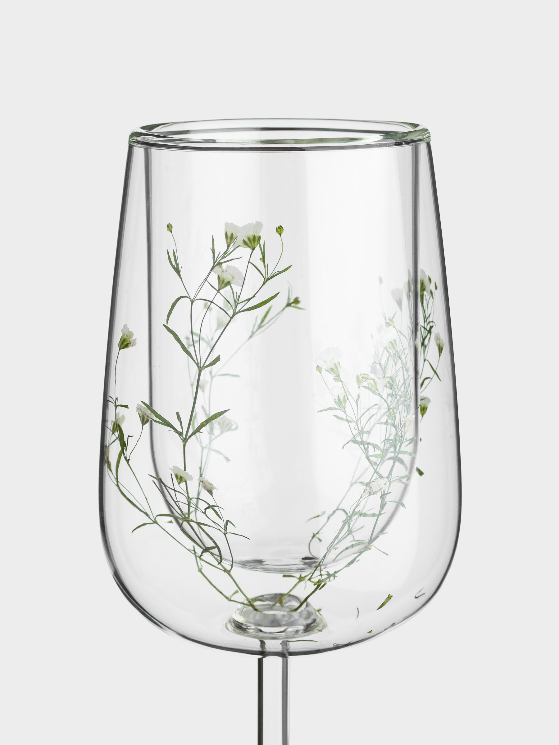 Wine glass, 320 ml, glass B, with dried flowers inside, Air decor, image-3