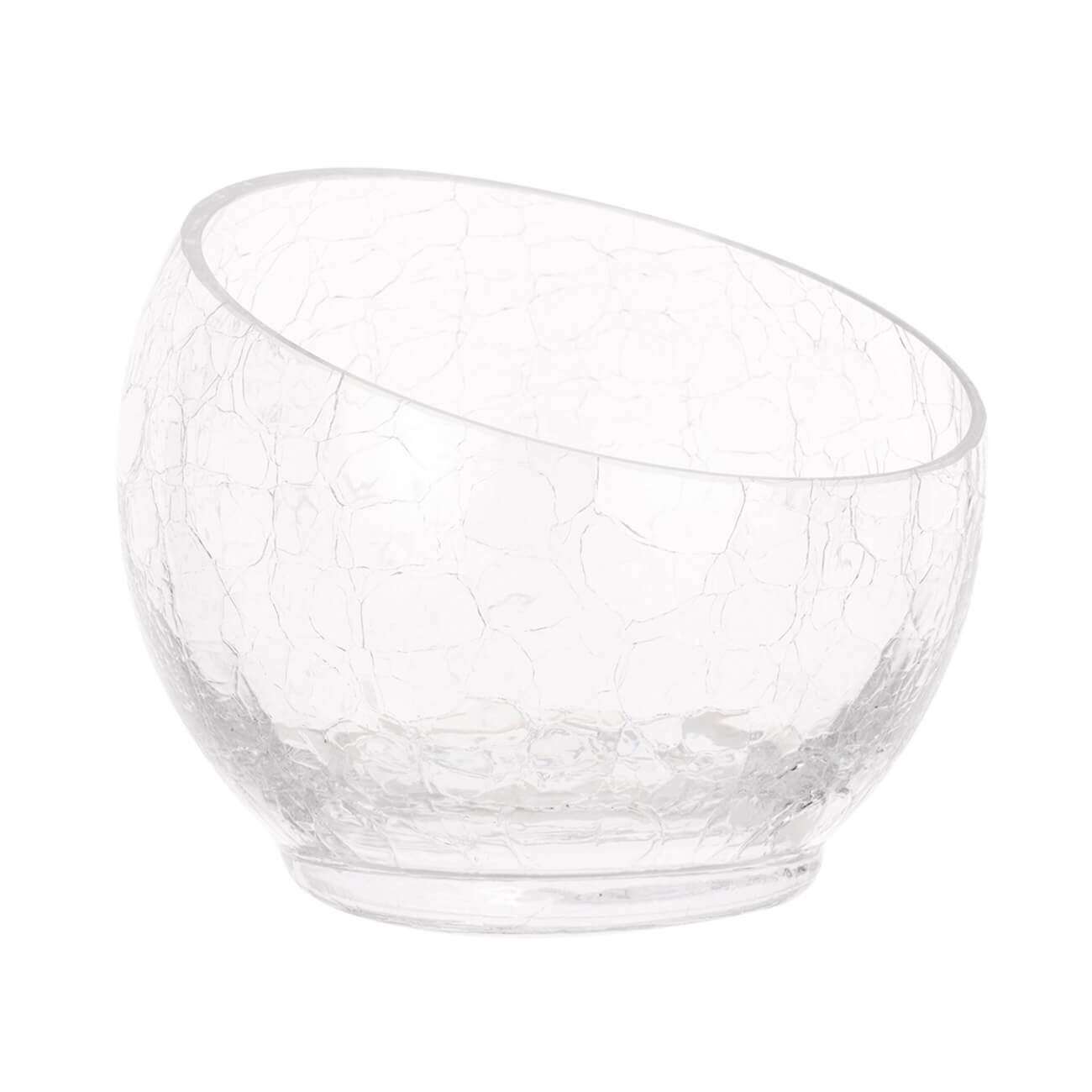 Candy bowl, 15x17 cm, glass, Craquelure, Ice
