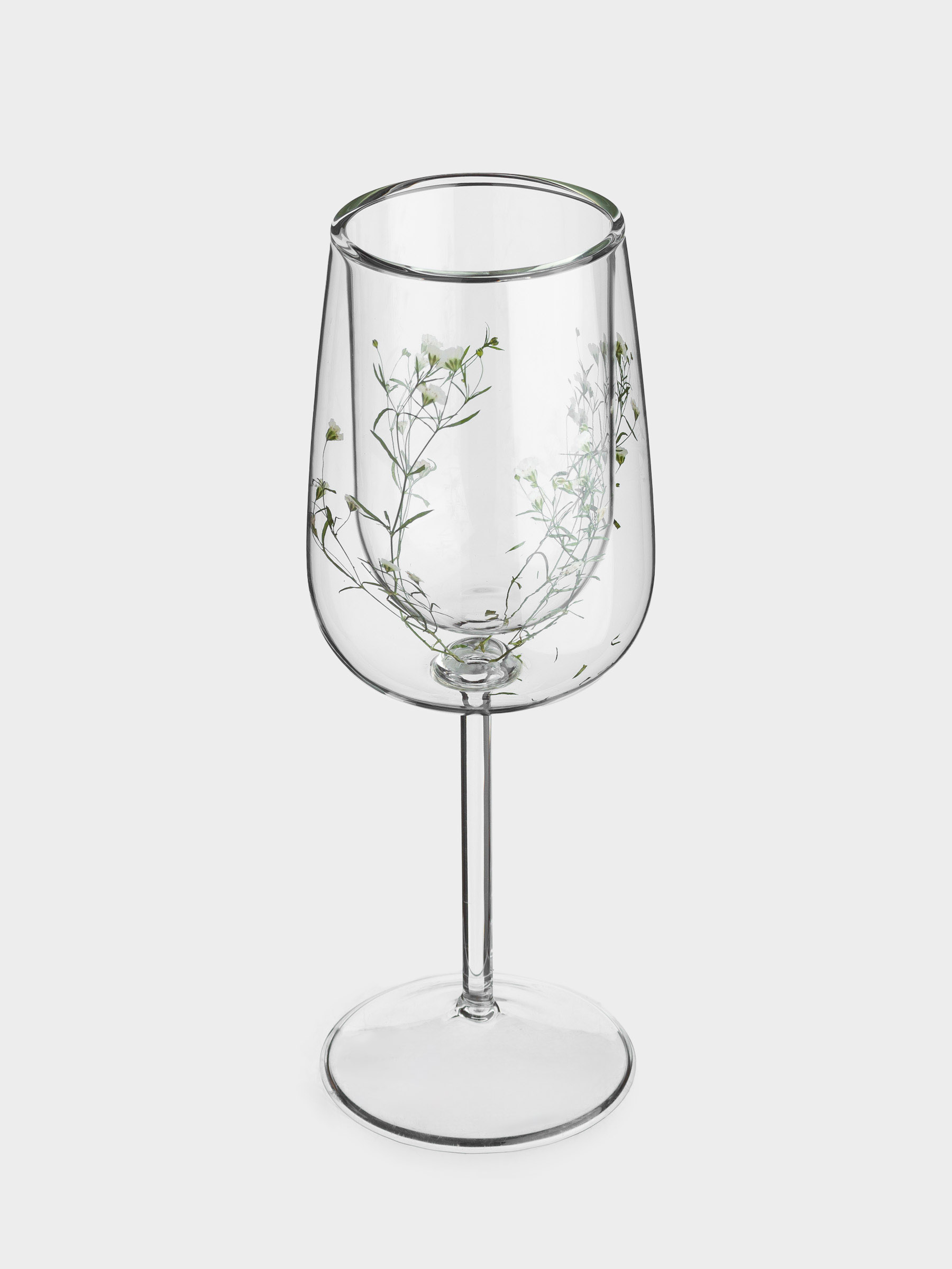 Wine glass, 320 ml, glass B, with dried flowers inside, Air decor, image-2