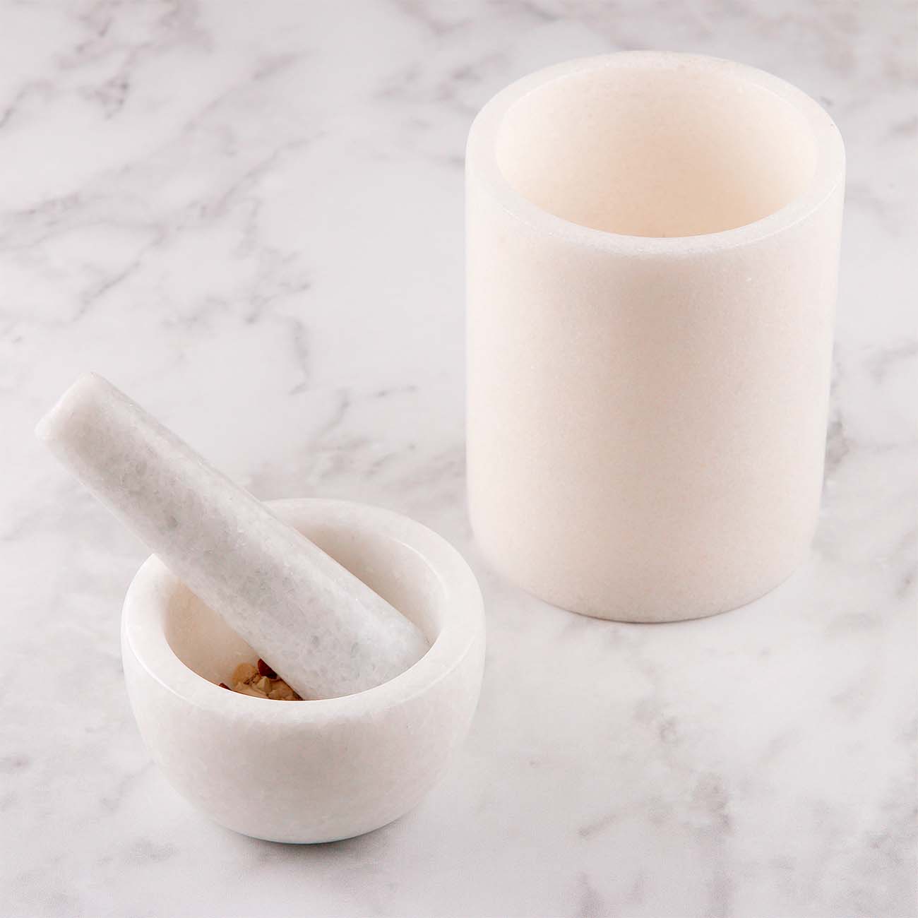 Kitchen accessories stand, 13 cm, marble, white, Classic Marble