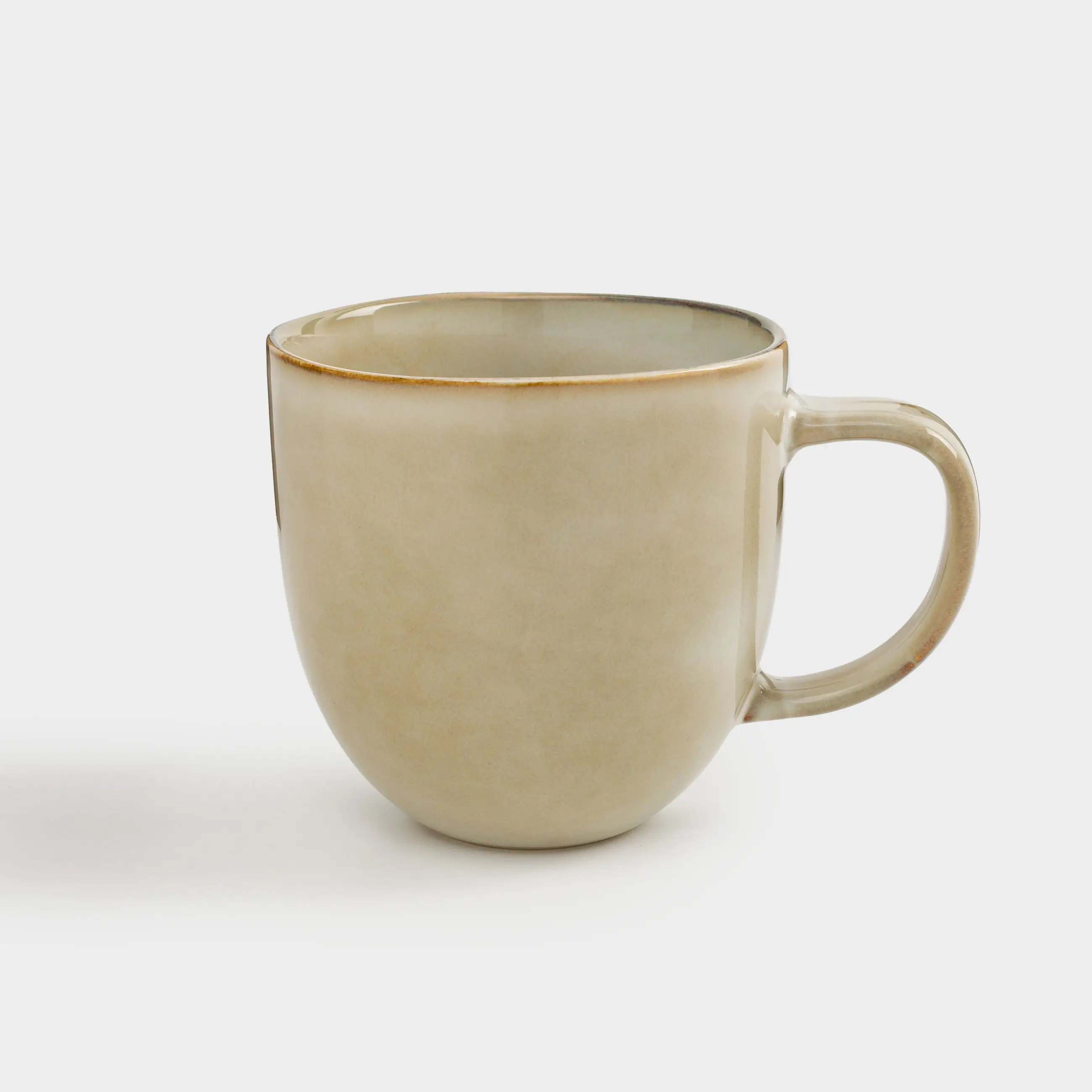 Mug, 400 ml, ceramic, beige, Burgos