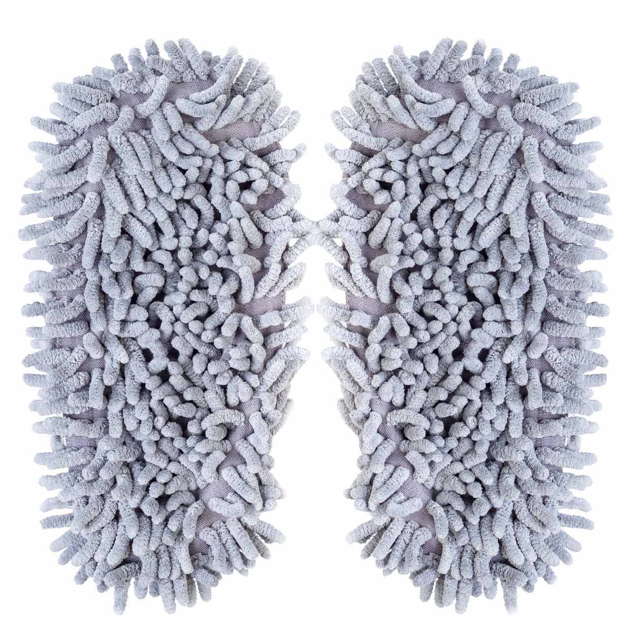 Polisher slippers, 25.5 cm, with removable sole, microfiber, grey, Clean
