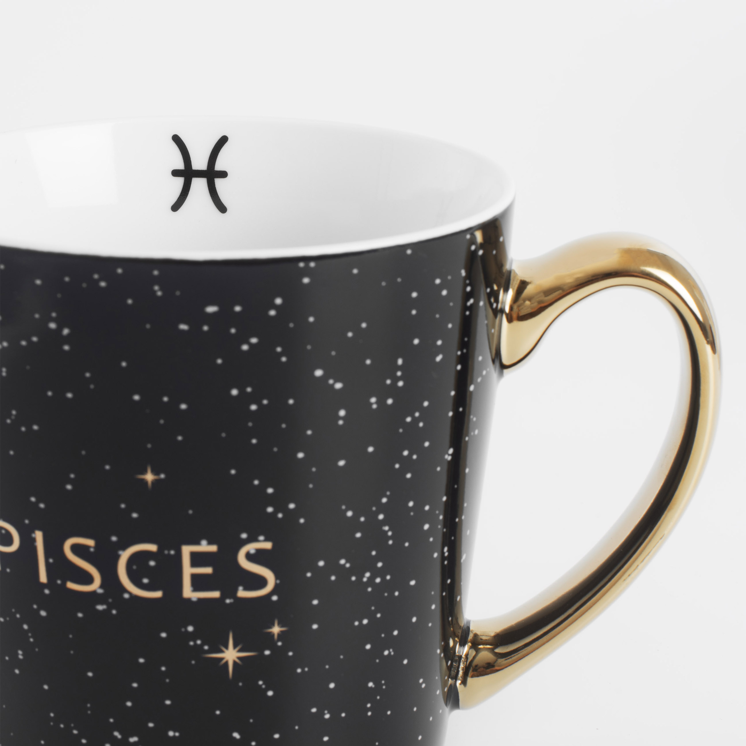 Mug, 500 ml, porcelain N, black, Pisces, Zodiac изображение № 4