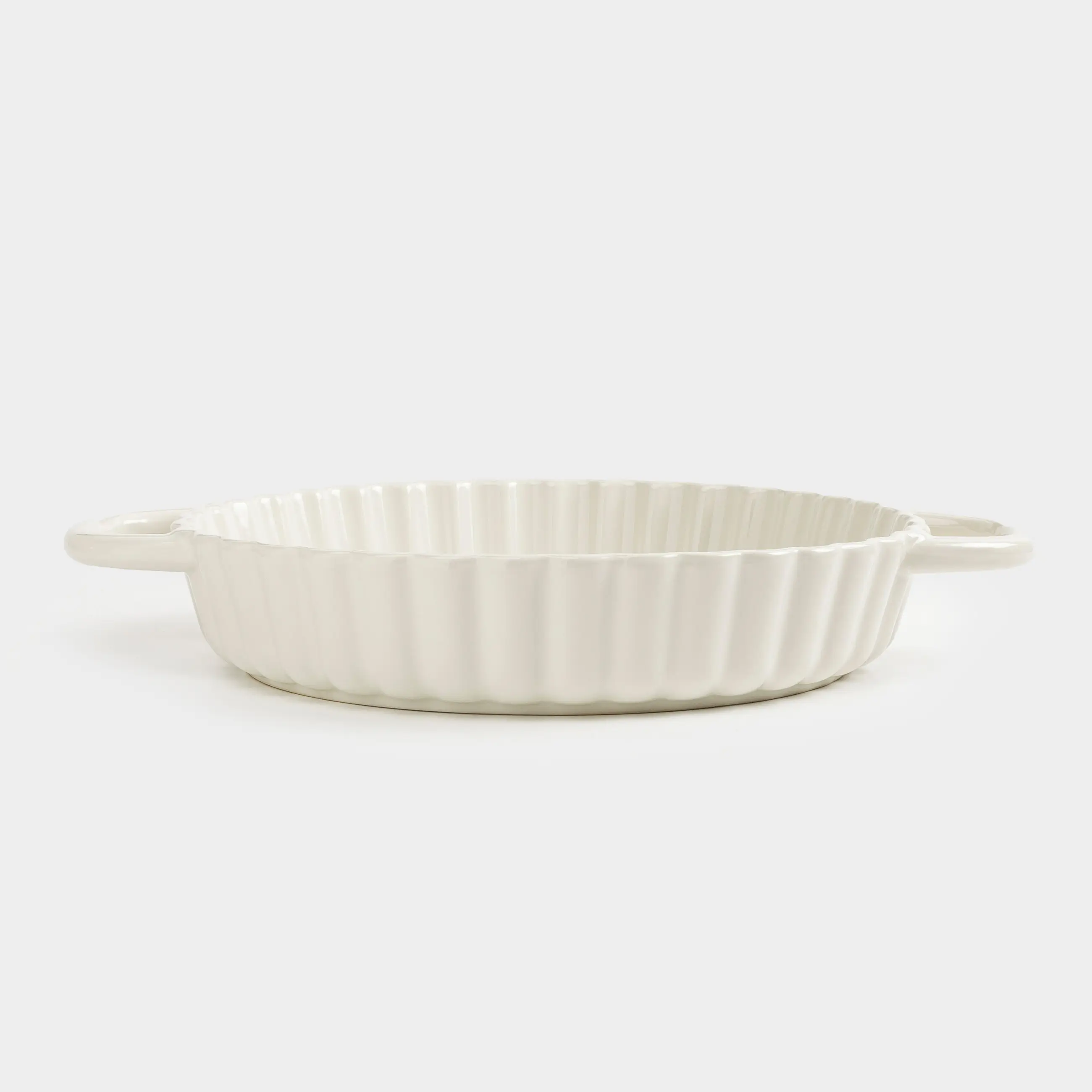 Baking dish, 22 cm, ceramic, round, milky, Cakes ivory, image-0