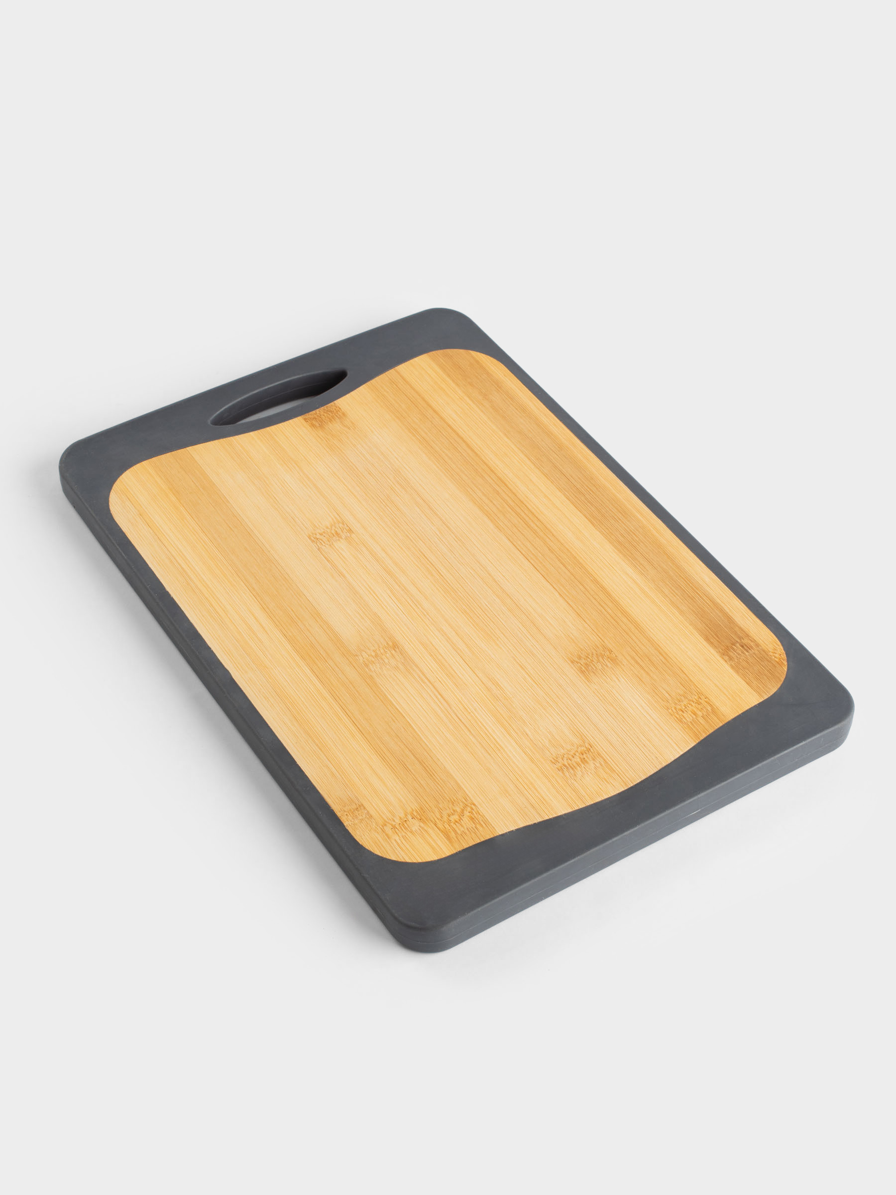 Chopping board, 33x23 cm, 2-sided, Bamboo/Plastic, black, Marble Bamboo, image-7