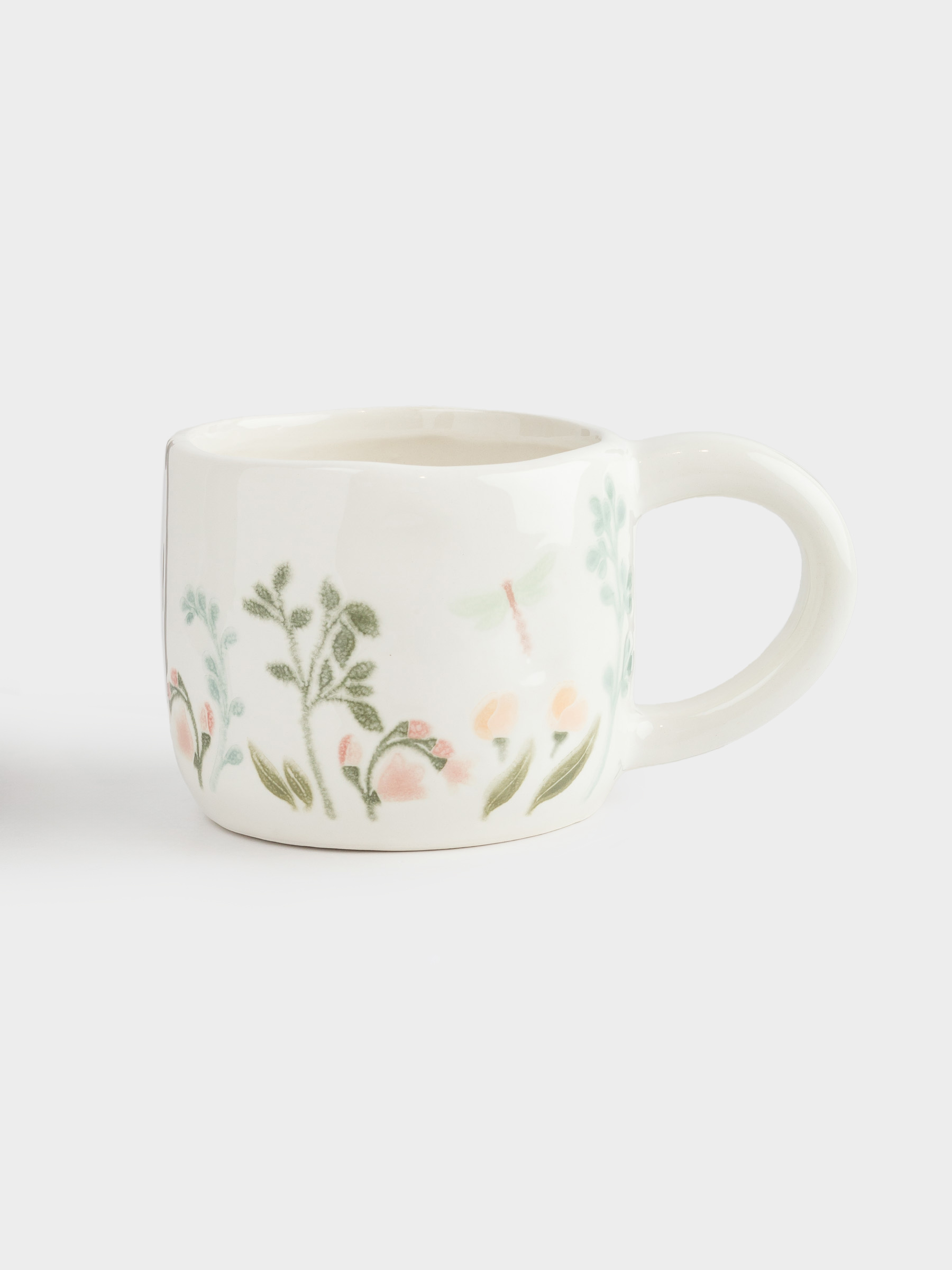 Mug, 350 ml, ceramic, milky, speckled, wildflowers, Meadow speckled, image-0