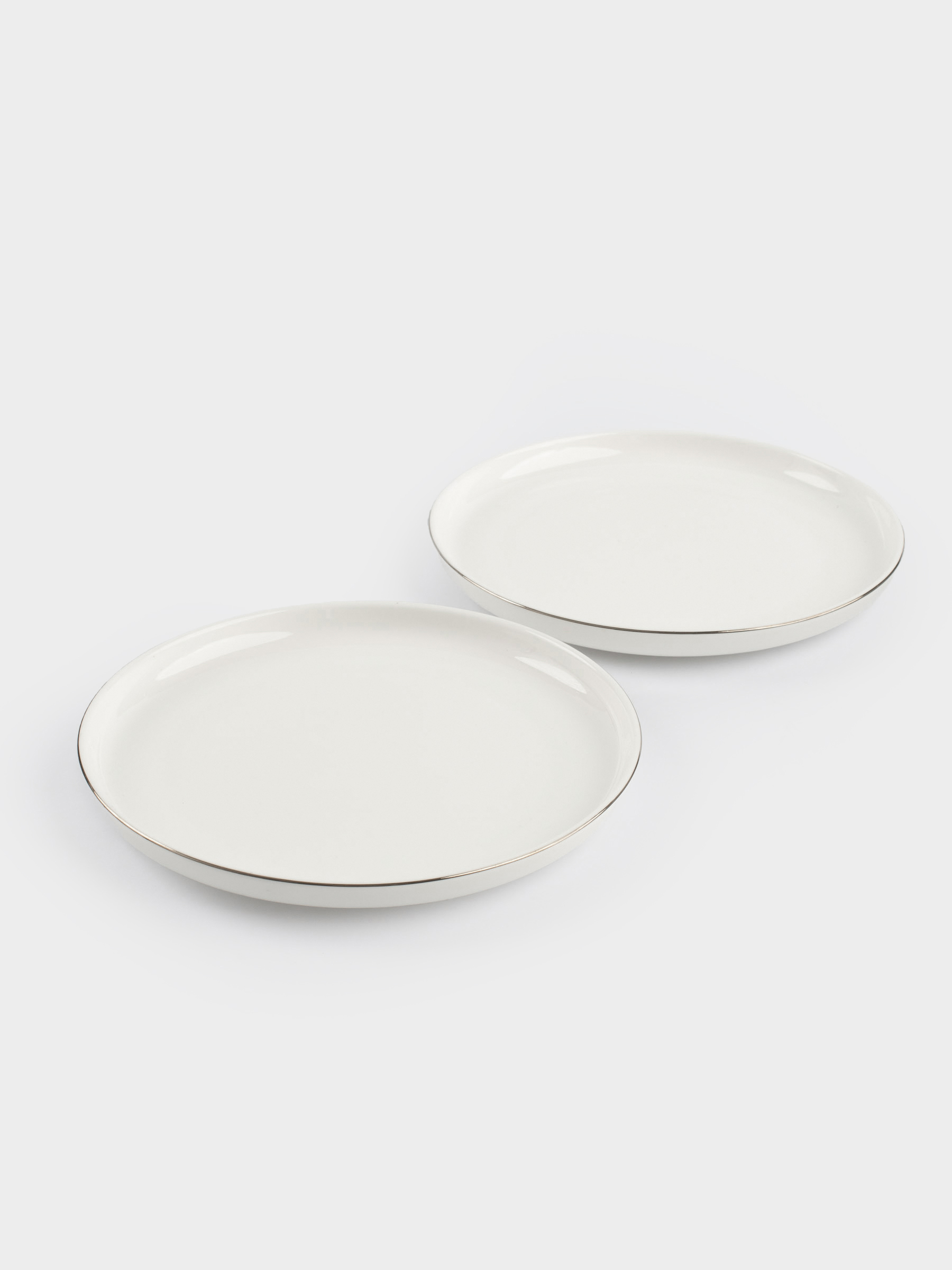 Dessert plate, 20 cm, 2 pcs, porcelain F, white, Ideal silver, image-4