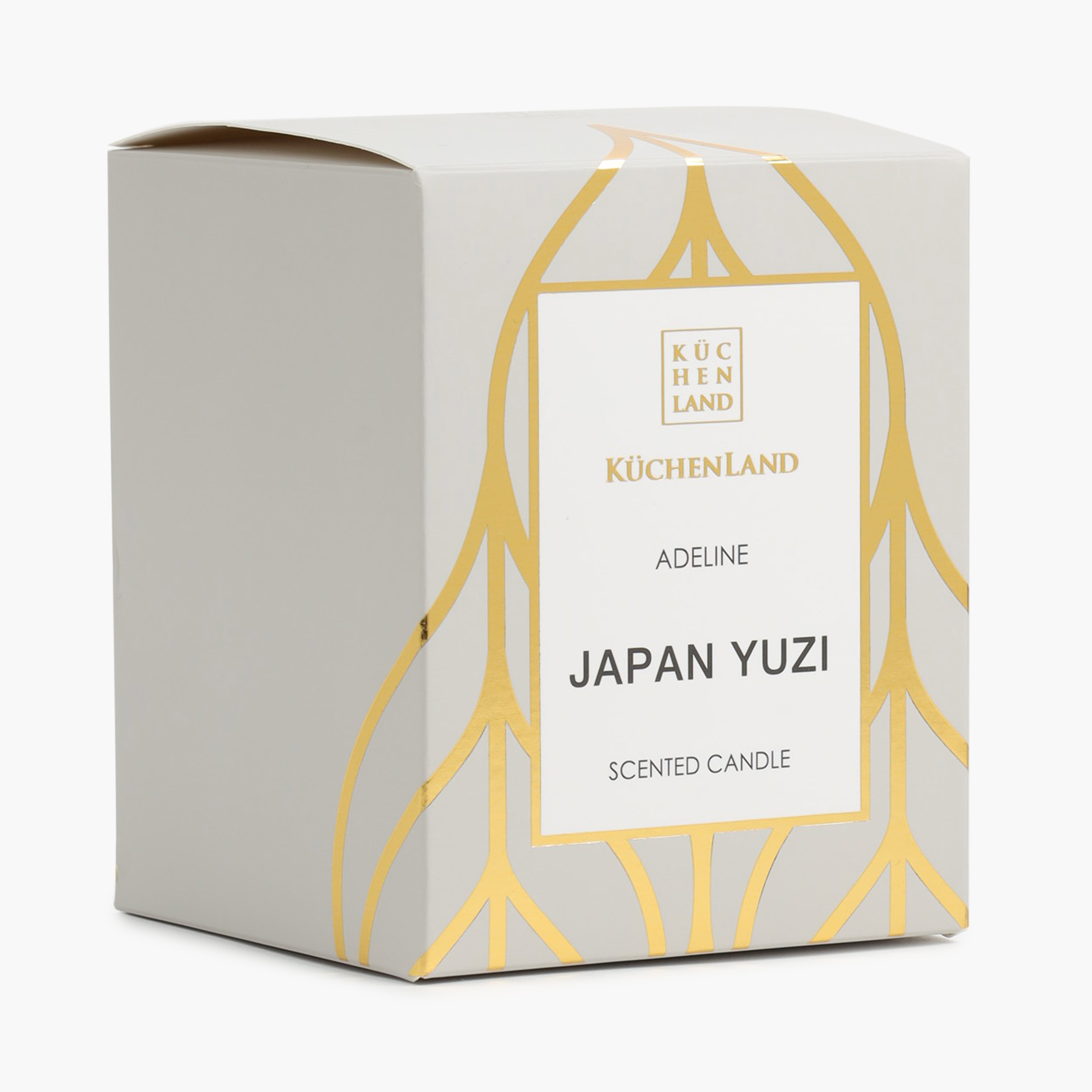 Scented candle, 9 cm, in a candle holder, with lid, glass, Japan Yuzi, Adeline