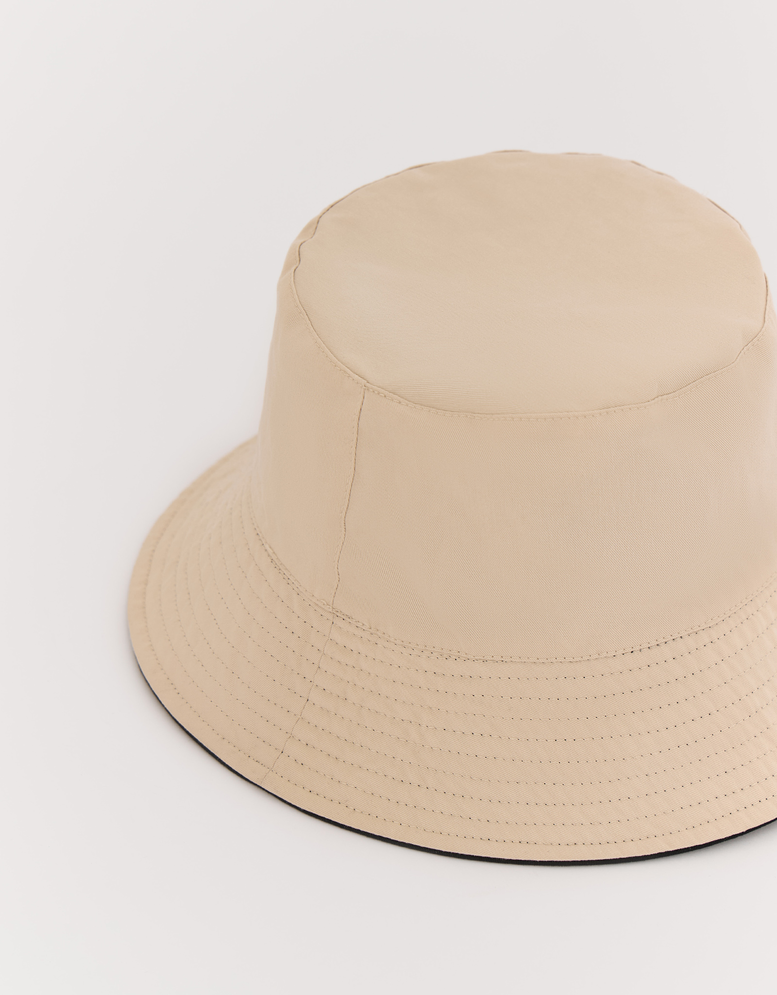 Panama hat, 57 cm, single size, double-sided, cotton, black / milk, Shore, image-2
