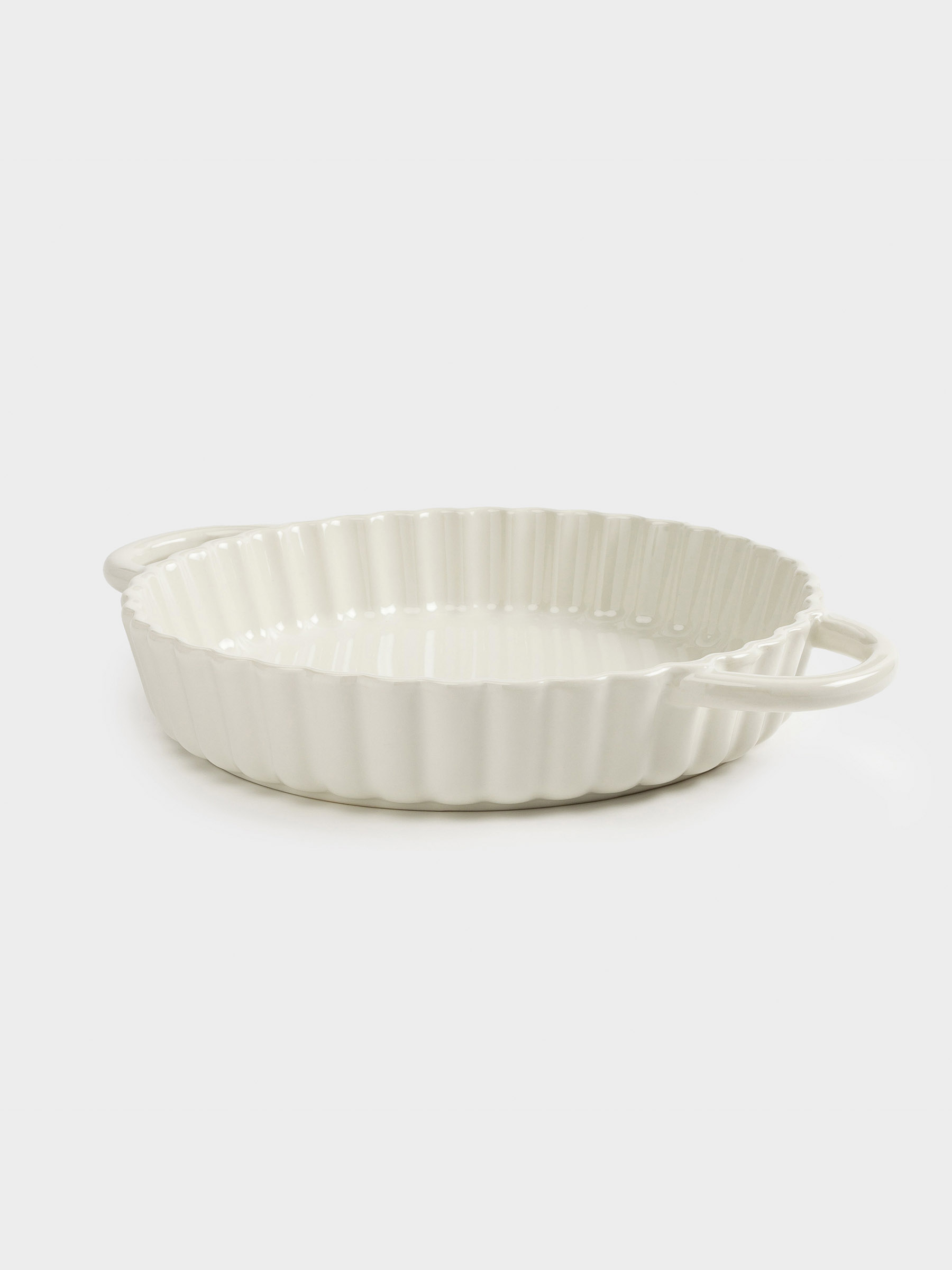 Baking dish, 22 cm, ceramic, round, milky, Cakes ivory, image-4