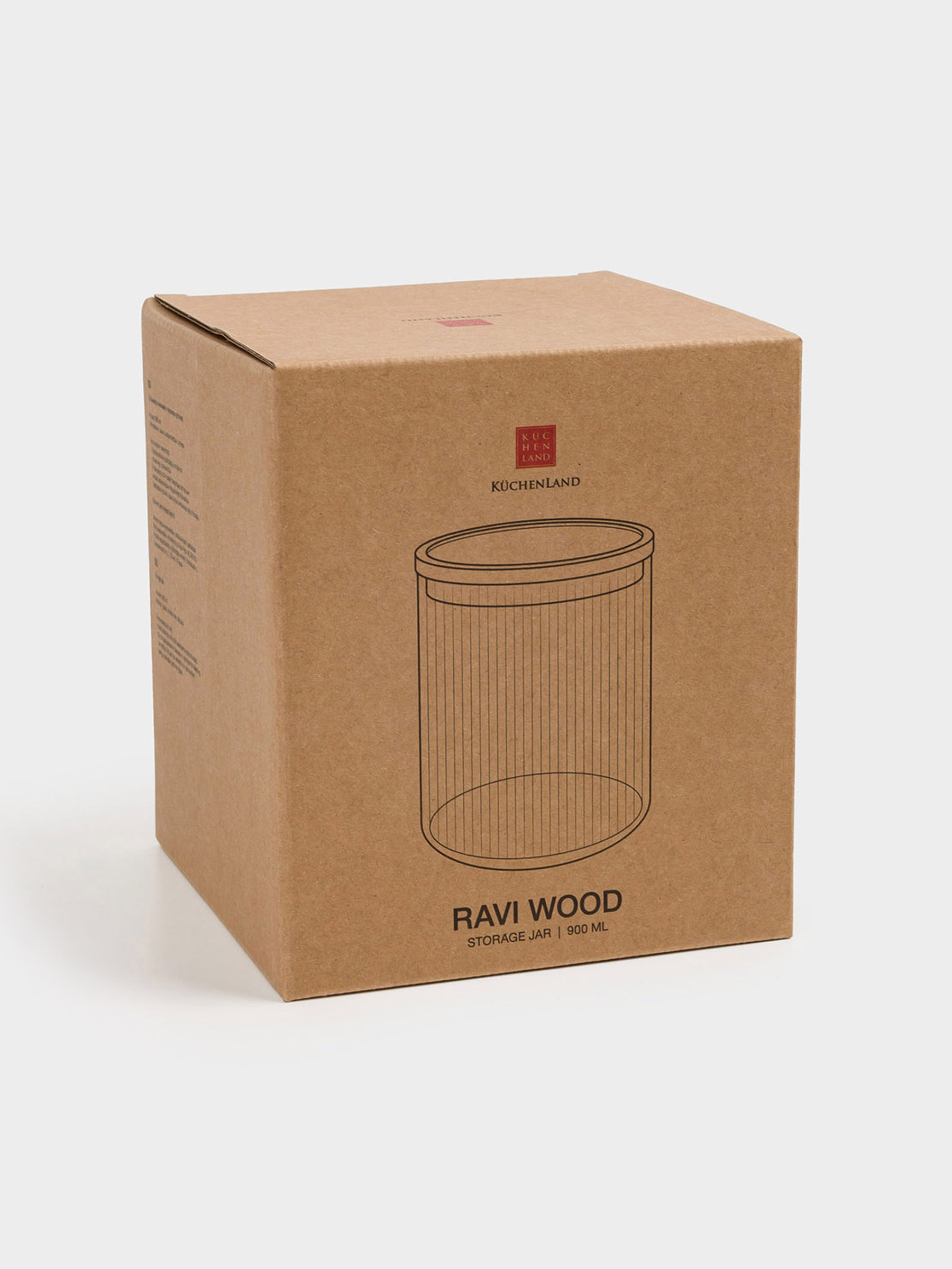 Can for bulk products, 900 ml, glass B, Ravi wood, image-6