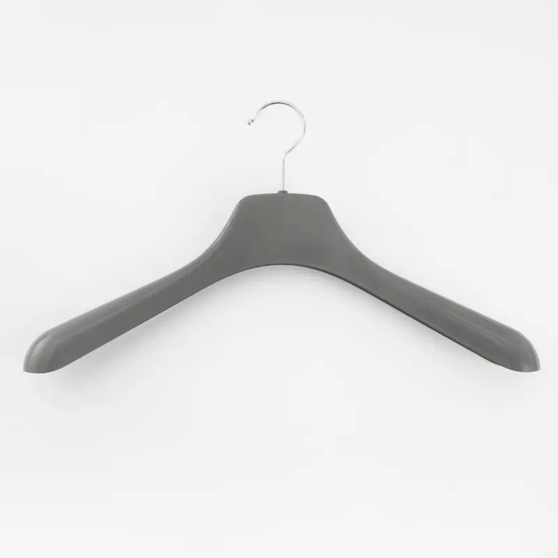 Coat hanger, 43 cm, for jackets and outerwear, plastic, grey ,image-0
