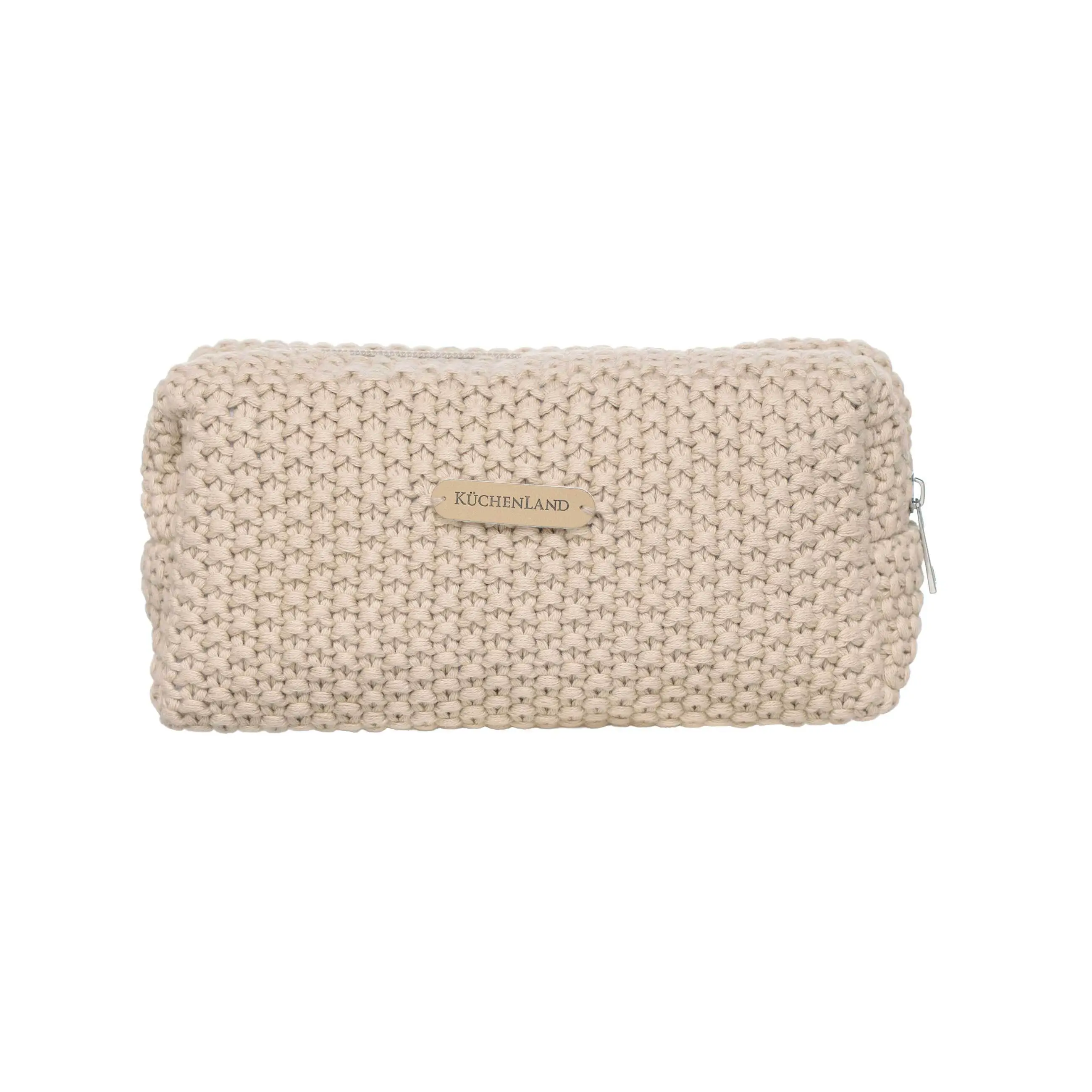 Cosmetic bag, 20x10 cm, cotton, beige, Node, image-0