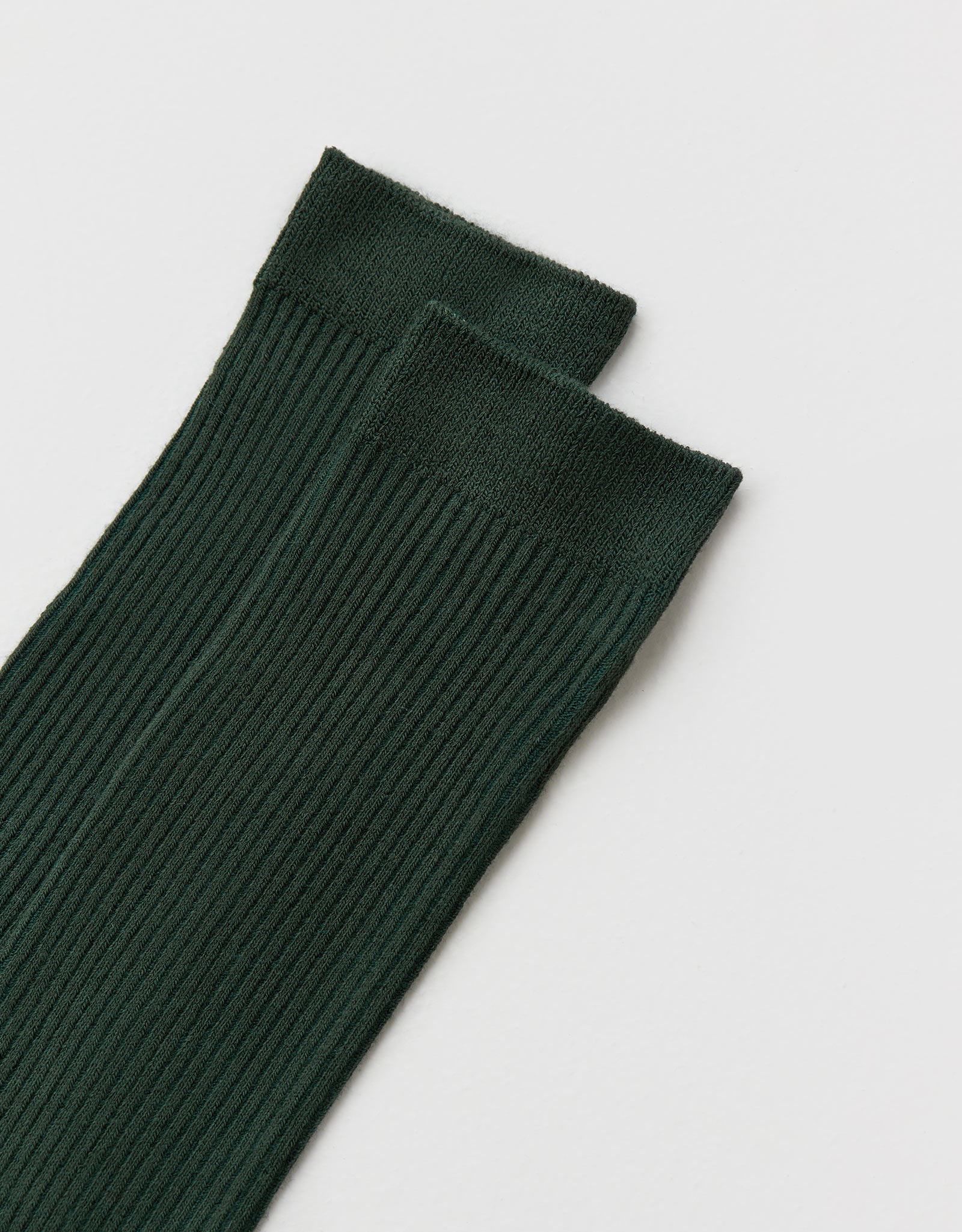 Women's socks, size 36-38, ribbed, bamboo / polyester, dark green, Heddy