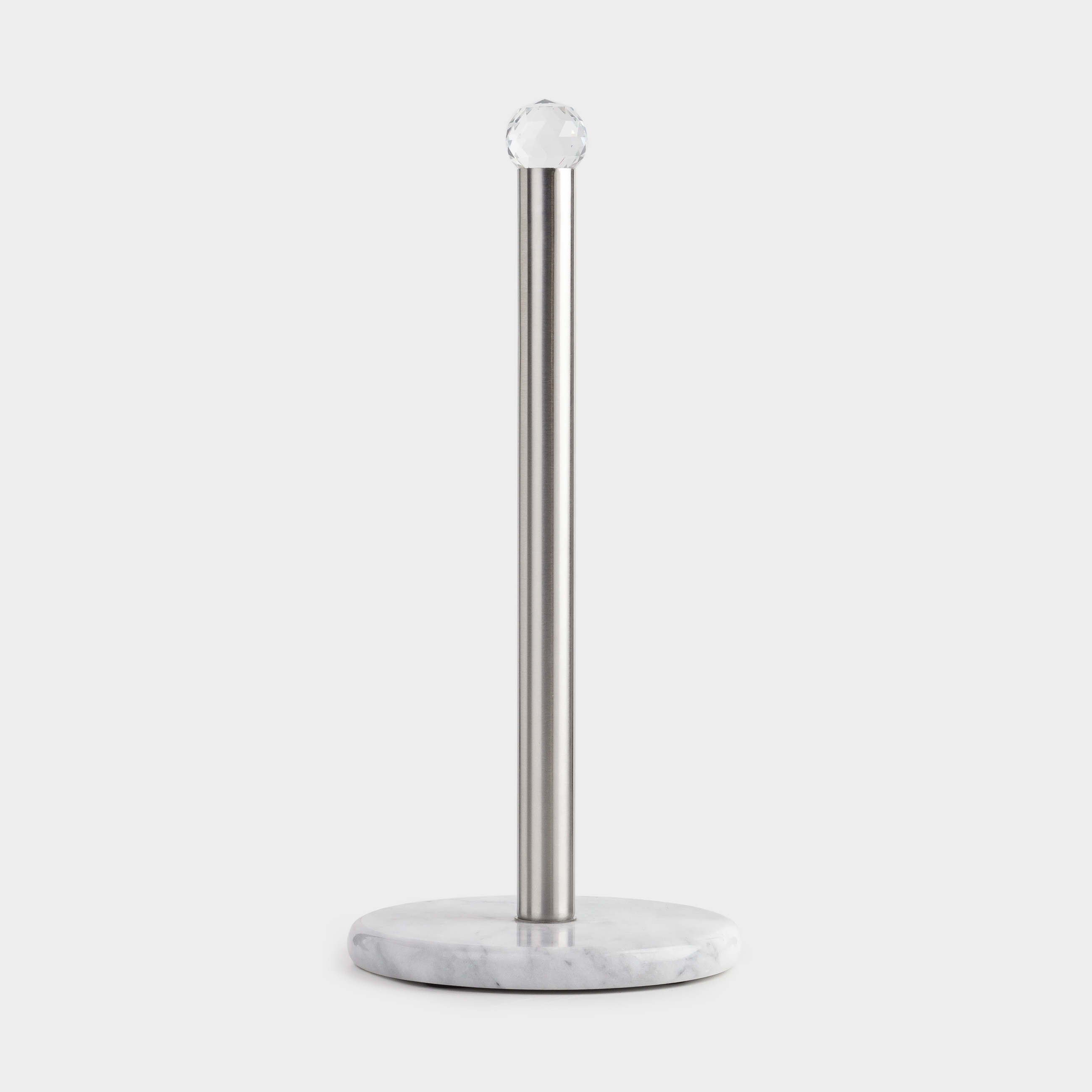 Paper towel holder, 32 cm, Steel / Marble, Silver, Crystal, Classic Marble