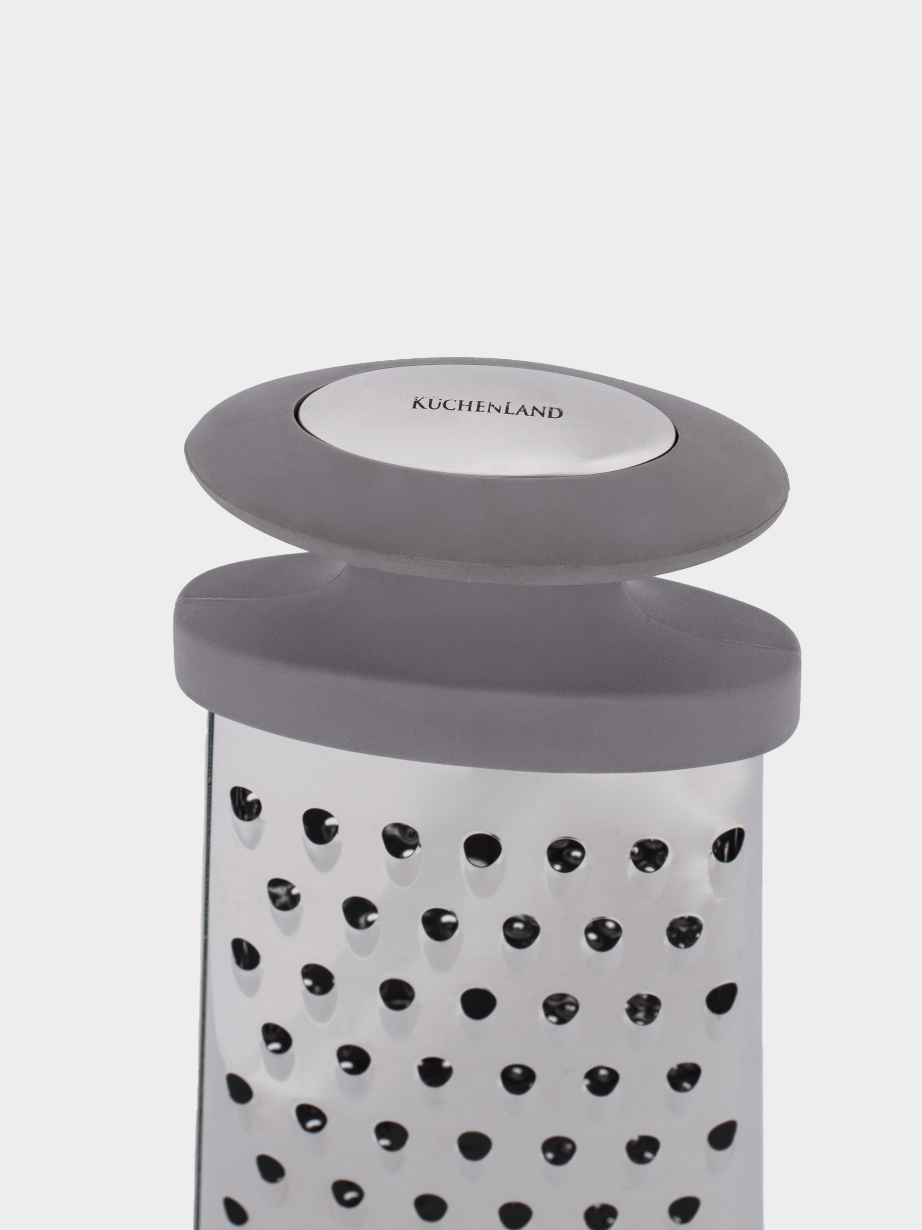 Grater, 23 cm, two-sided, steel / plastic, grey, Thin, image-1