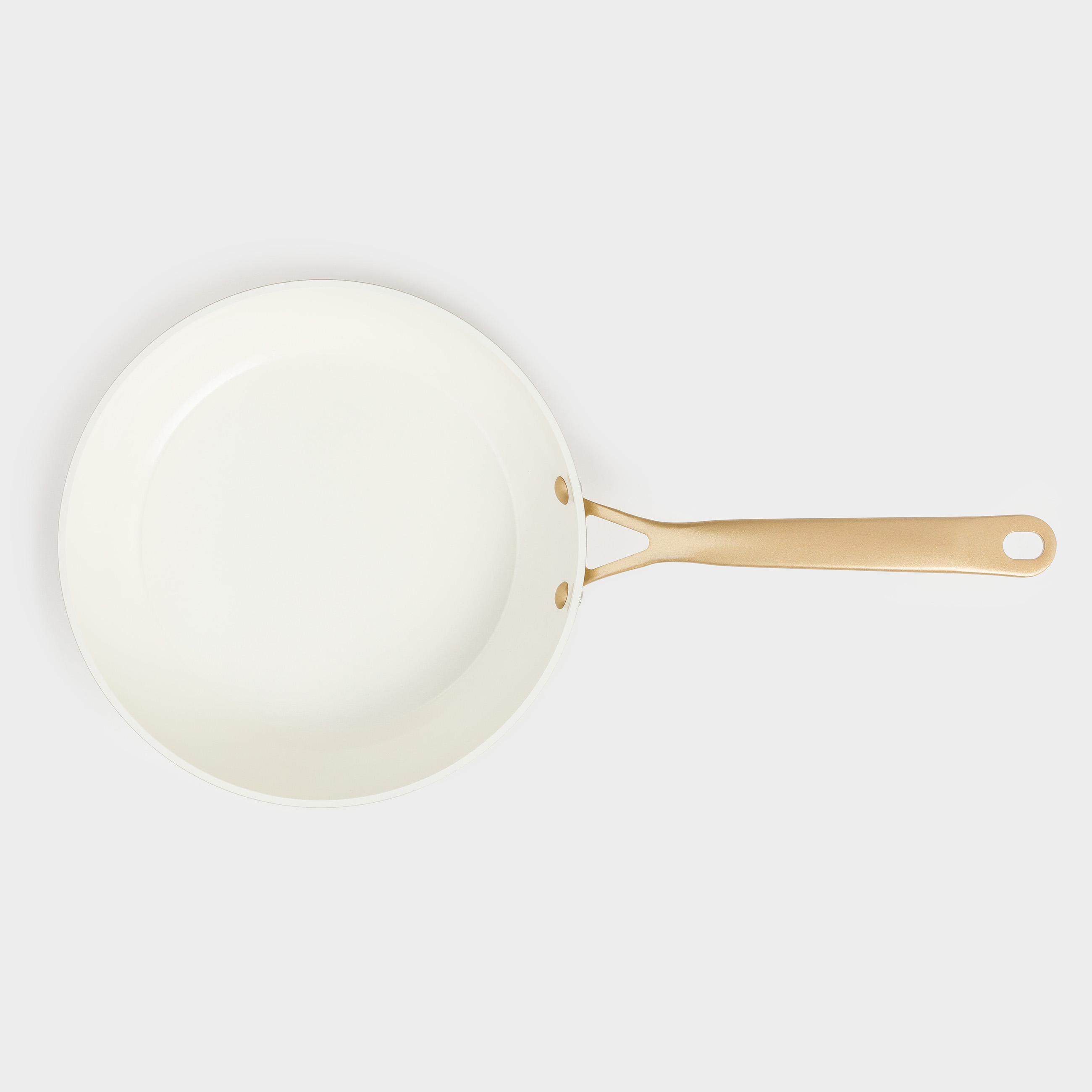 Frying pan, 24 cm, coated, aluminum, milky, Piatto gold
