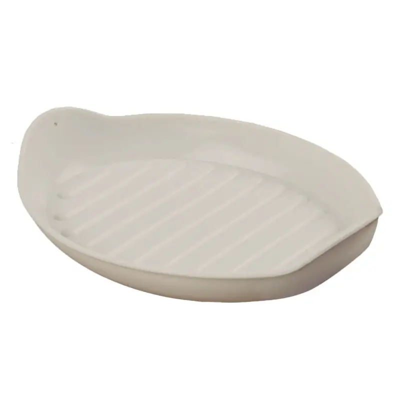 Soap dish, 13x9 cm, silicone, oval, beige, Manny