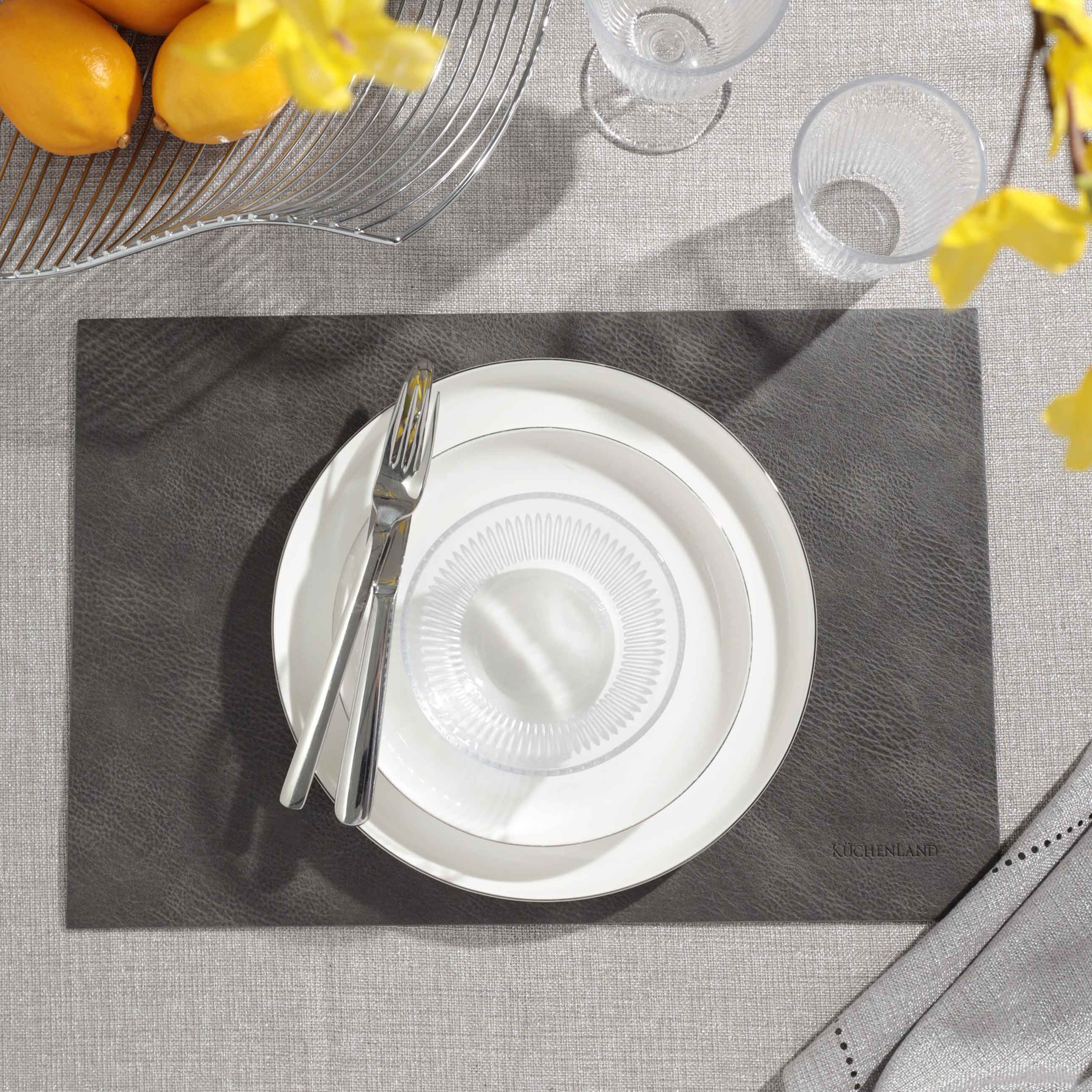 Napkin for appliances, 30x45 cm, PVC, rectangular, dark gray, Rock