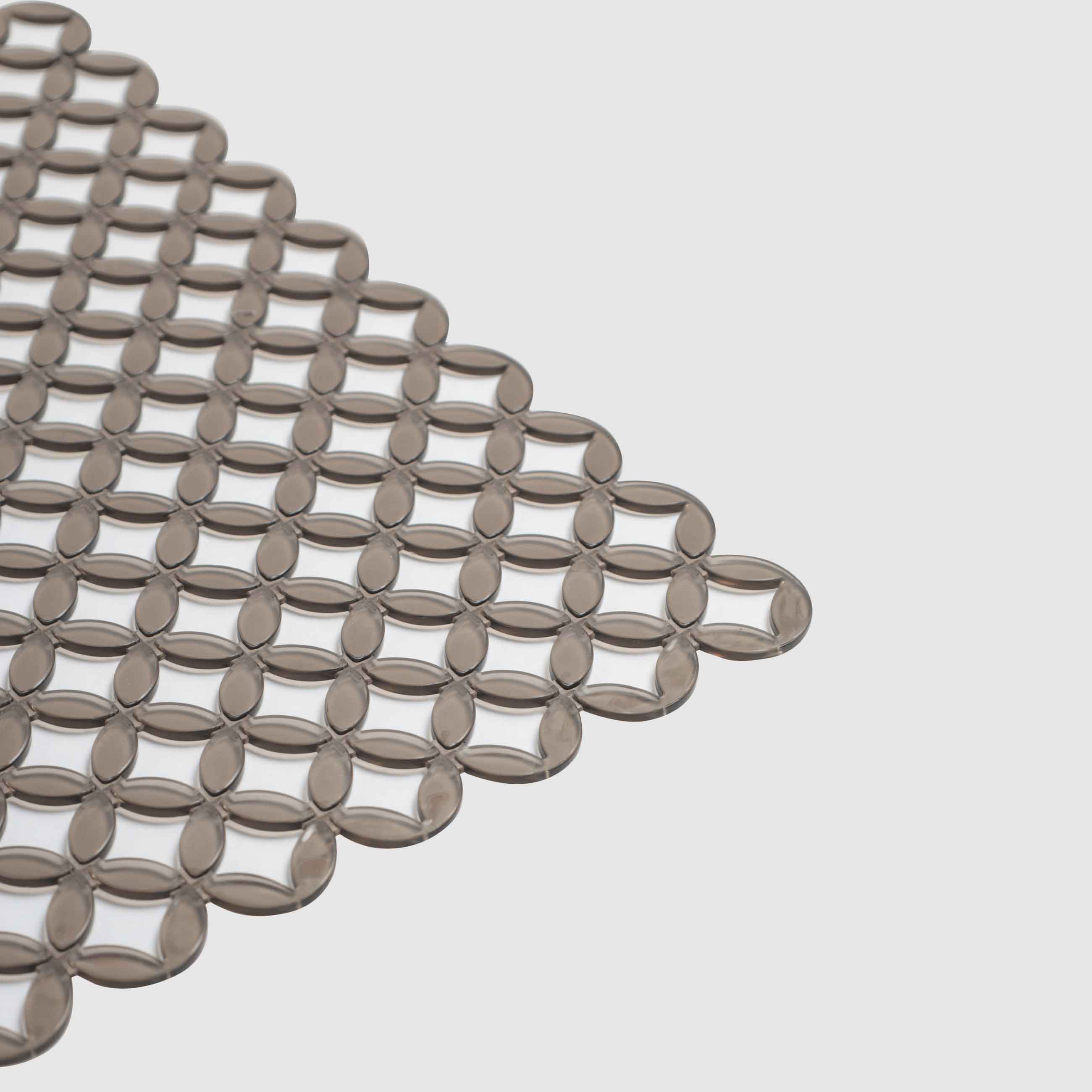 Kitchen sink mat, 41x32 cm, PVC, Rectangular, Grey, Rhombuses, Keeping, image-1