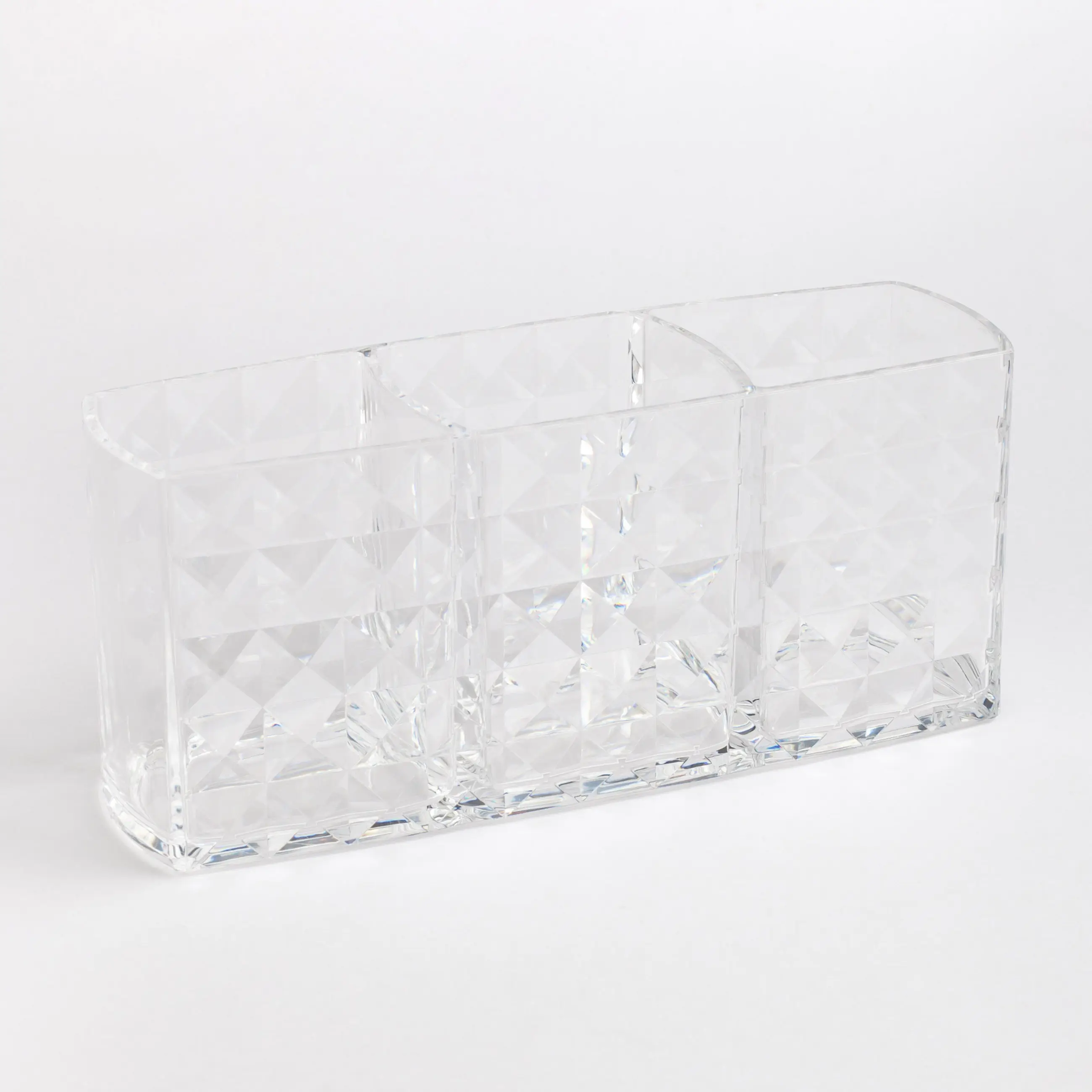 Cosmetics organizer, 19x8 cm, 3 compartments, plastic, Kandy, image-0