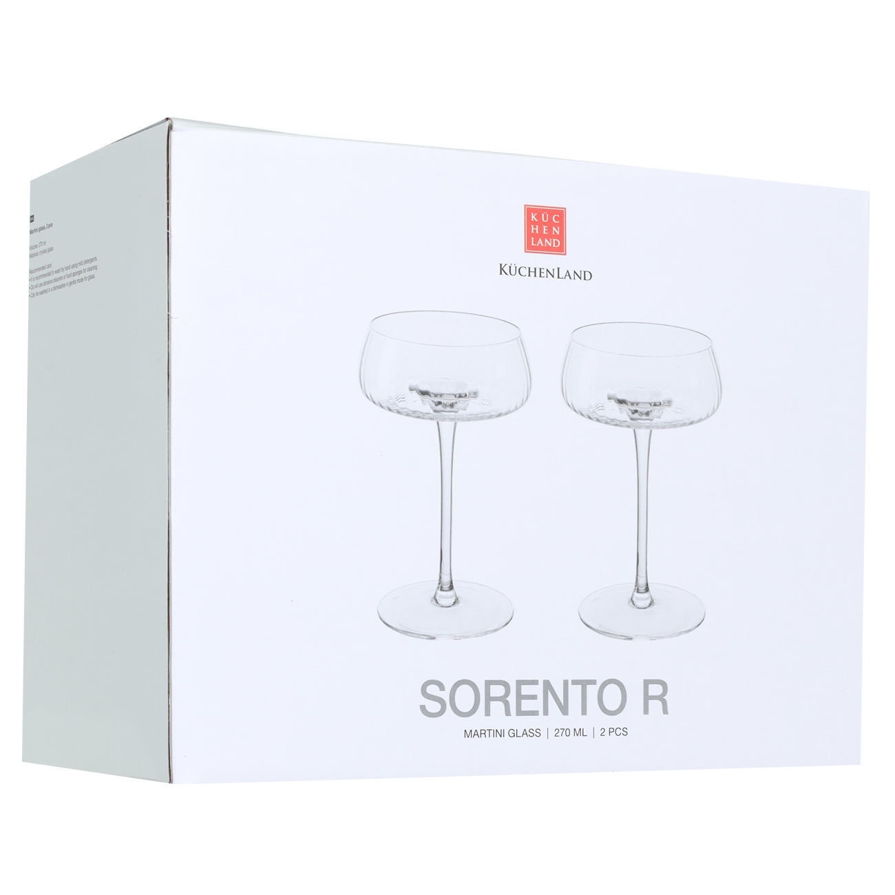Champagne creamer glass, 270 ml, 2 pcs, glass, Sorento R