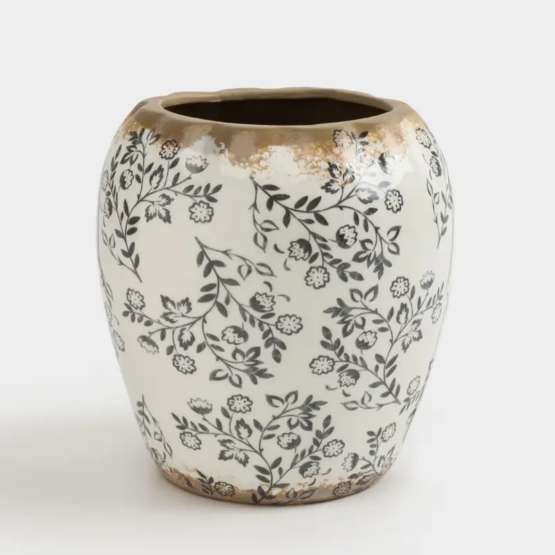 Kitchen accessories stand, 15 cm, Porcelain P, Milky grey, Grey flowers, Florals ,image-0
