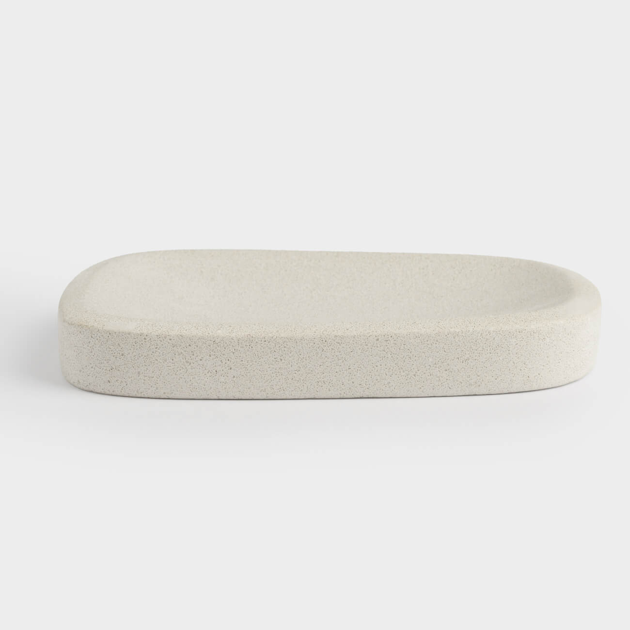Soap dish, 14x10 cm, cement, rectangular, sand, Severe