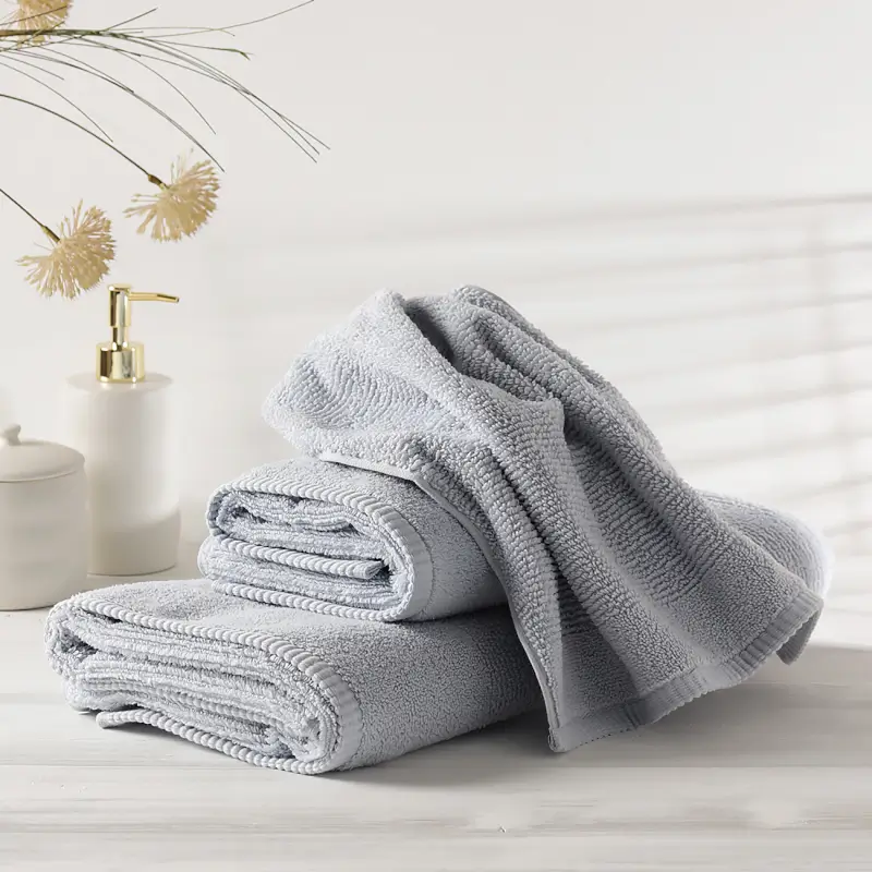Towel, 70x140 cm, cotton, blue, Terry cotton ,image-0